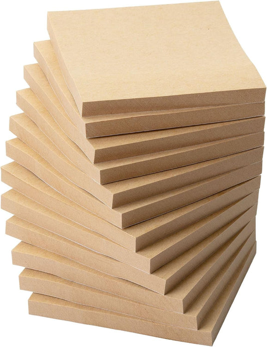 Mr. Pen- Kraft Sticky Notes, 3”x3”, 12 Pads, Self-Stick Note Pads, Brown, Craft Paper 3x3 Sticky Notes