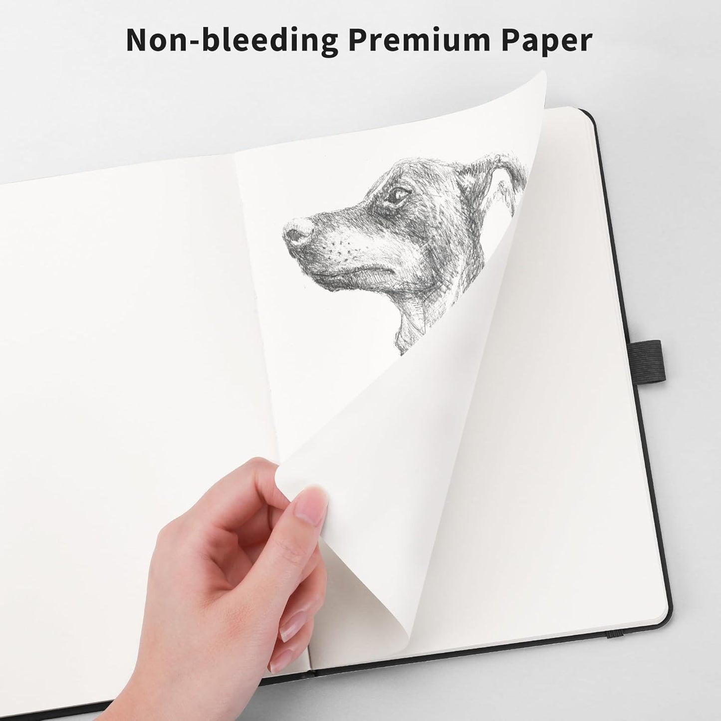 RETTACY Blank Journal Notebook, 192 Pages, A5 Medium Size (5.7'' x 8.3''), Leather Hardcover, 100 GSM Thick Paper, for Sketching, Drawing, Painting (Orange)