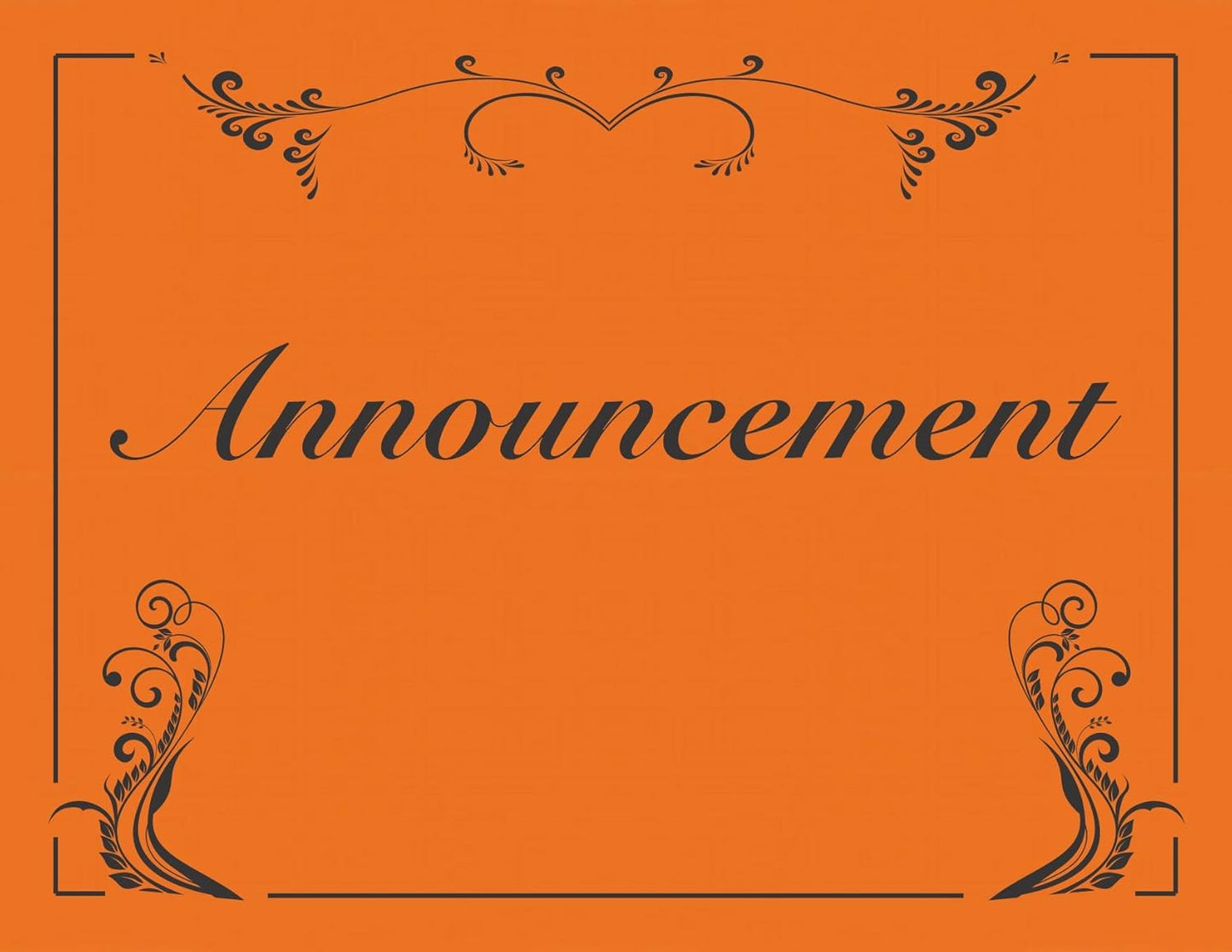 50 Orange Color Cover/Card Paper Sheets - 5 X 7 Inches Photo|Card|Frame Size - 65# (65 lb/Pound) Light Weight Cardstock - Quality Printable Smooth Paper Surface for Bright Colorful Results