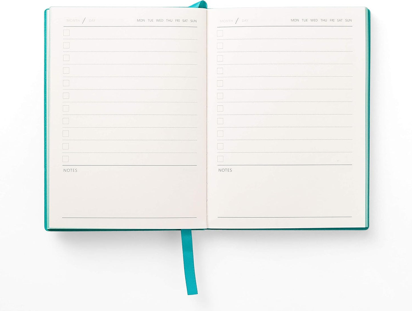 Daily to Do Checklist Notebook, Task Management, Organizer Planner, Hardcover, Ribbon Bookmark, 5.8 x 8.3”, A5 size, 110 Sheets (Blue)