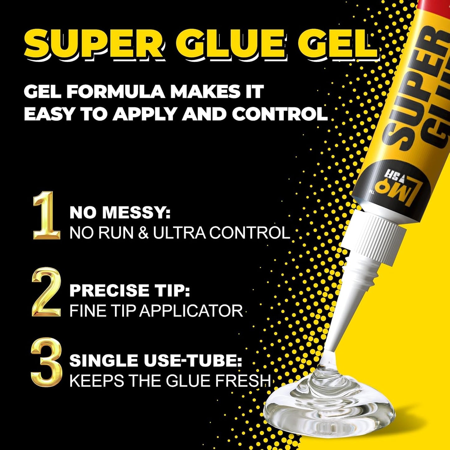 Super Glue Gel Clear, 24×3g All Purpose Strong Bond Single Use Heavy Duty CA Glue, Instant Cyanoacrylate Adhesive Multipack for Plastic Ceramic Glass Jewelry Metal Fletching Wood Porcelain Aquarium