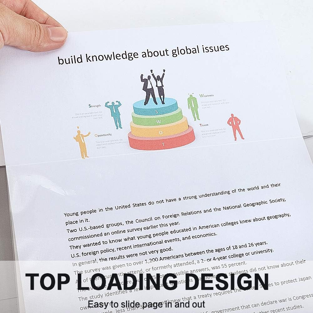 Sheet Protectors, HERKKA 1000 Pack Heavy Duty Clear Plastic Page Protectors Sheet Reinforced 11-Hole Fit for 3 Ring Binder Fits Standard 8.5 x 11 Paper, 9.25 x 11.25 Top Loaded, Acid Free