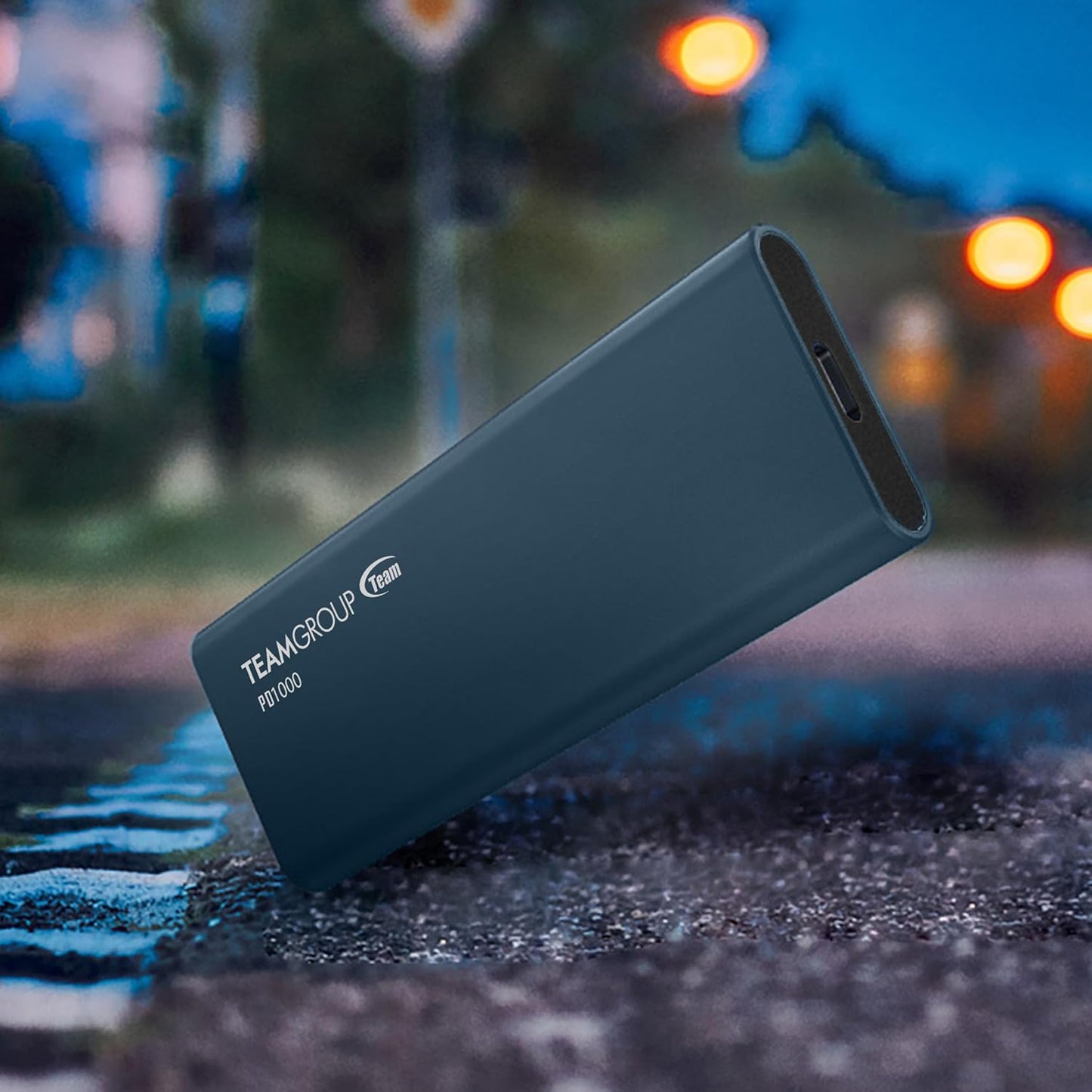 TEAMGROUP PD1000 2TB Aluminum Portable External Solid State Drive SSD, Read up to 1000MB/s, USB-C, USB A 3.2 Gen 2, Waterproof, Dustproof (IP68), Shockproof, Pressure Resistant T8FED6002T0C108