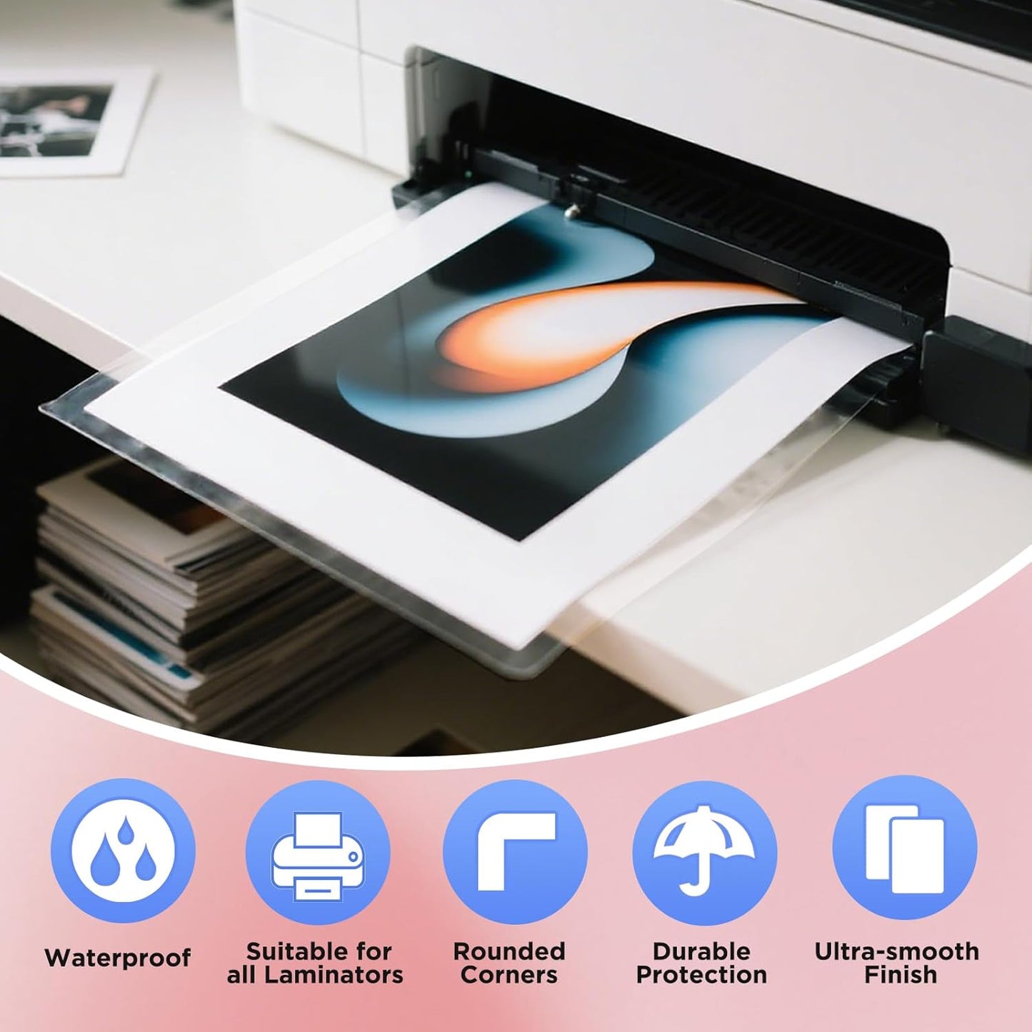 Matte Laminating Sheets 9 x 11.5 Inches, 3 Mil Thick, 30 Pack,Clear Anti-Glare 8.5 x 11 Matte Thermal Laminating Pouches for Letter Size (30)