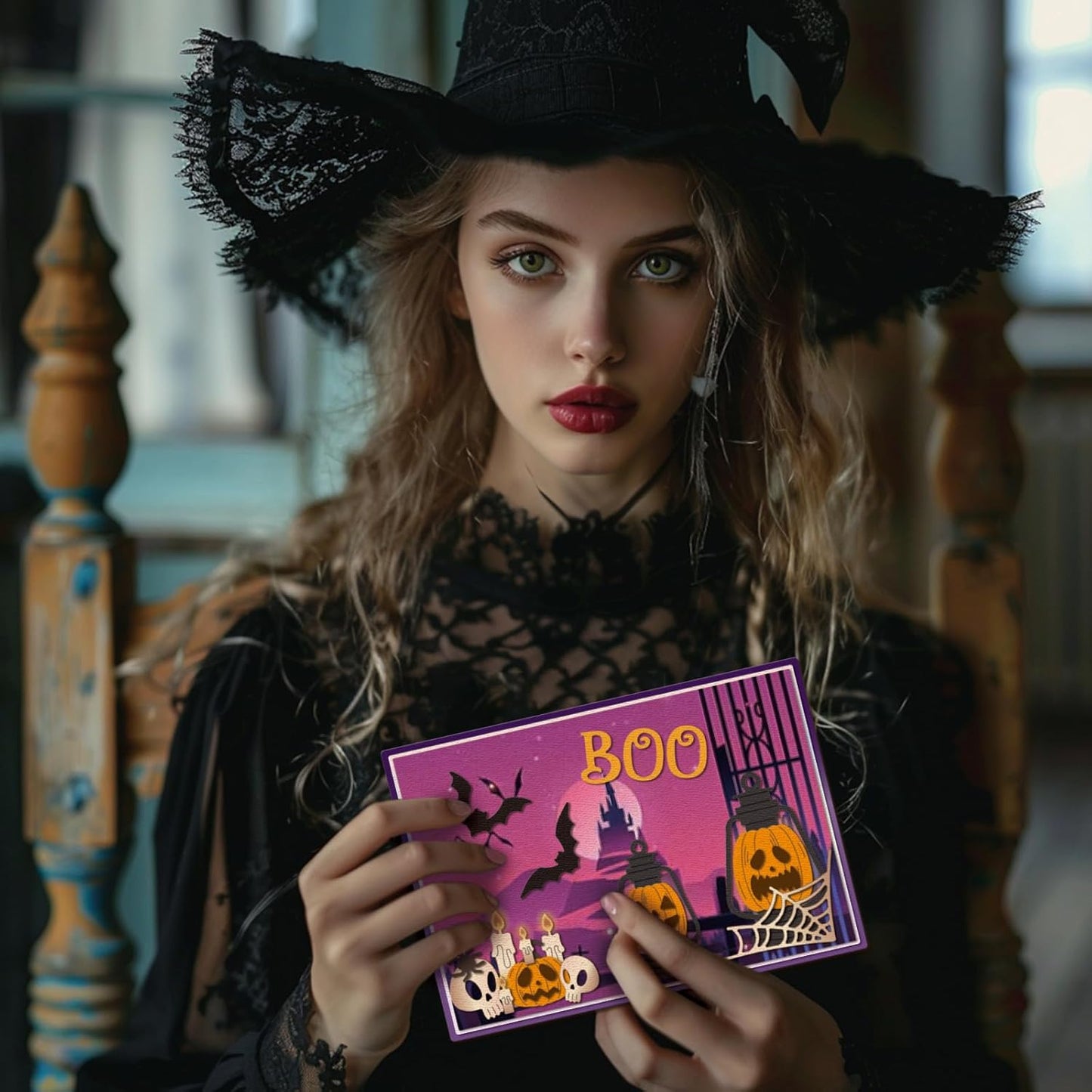 GLOBLELAND Halloween Pumpkin Lamp Cutting Dies for Card Making Skeleton Bat Cut Die for DIY Scrapbooking Journal Embossing Paper Craft Decor