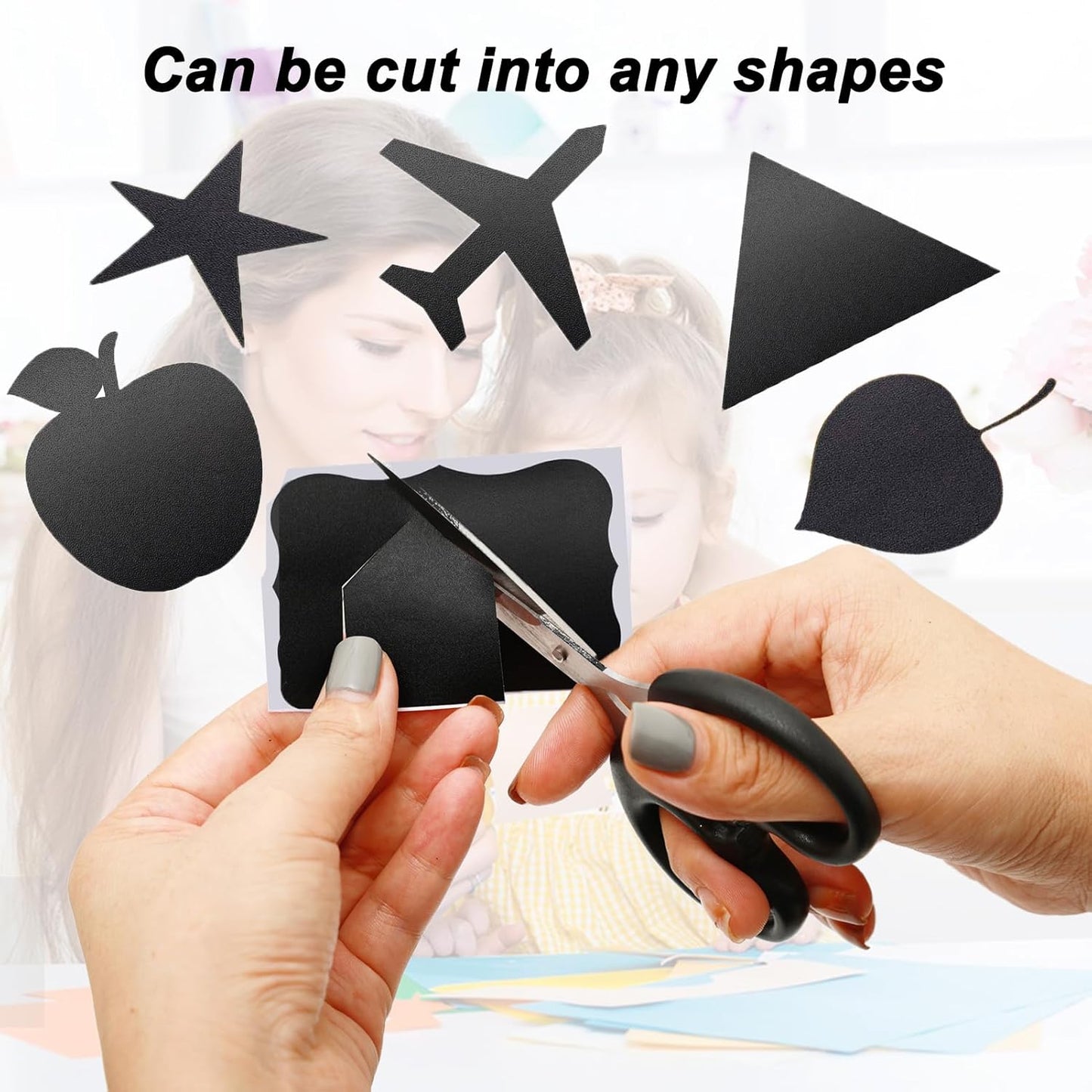 180 pcs Chalkboard Labels Waterproof Blackboard Reusable Sticker with White Chalk Marker, Wavy Chalkboard Labels for Containers, Mason Jars, Food Storage