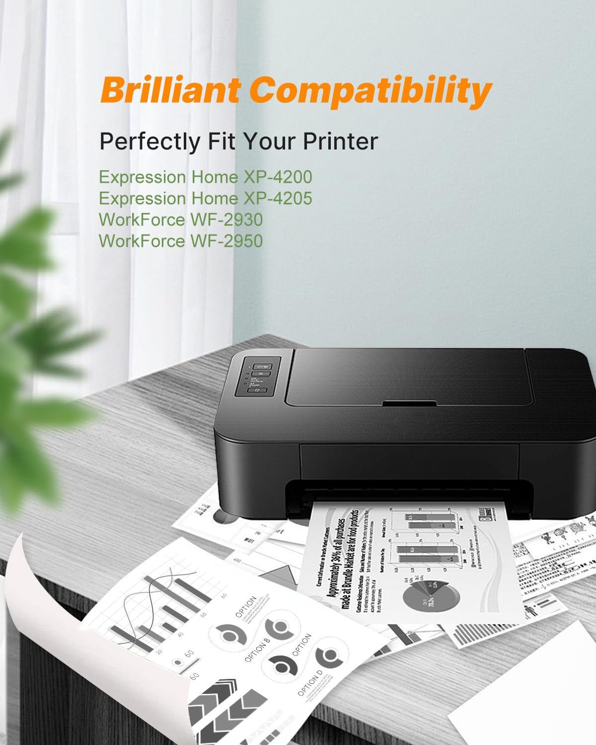 232XL Black Ink Cartridges Remanufactured Replacement for Epson 232 Black Ink Cartridge for Epson 232 Ink Cartridge 232XL 232 XL for Epson XP-4200 XP-4205 Workforce WF-2930 WF-2950 Printer (2 Black)