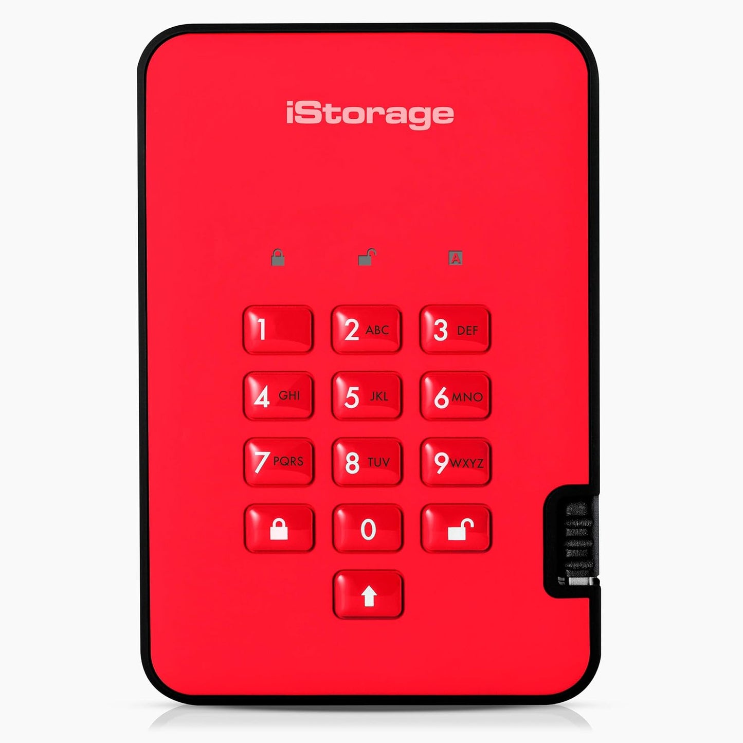 iStorage diskAshur2 HDD 1TB Red | Secure portable hard drive | Password protected | Dust & water resistant | Hardware Encryption