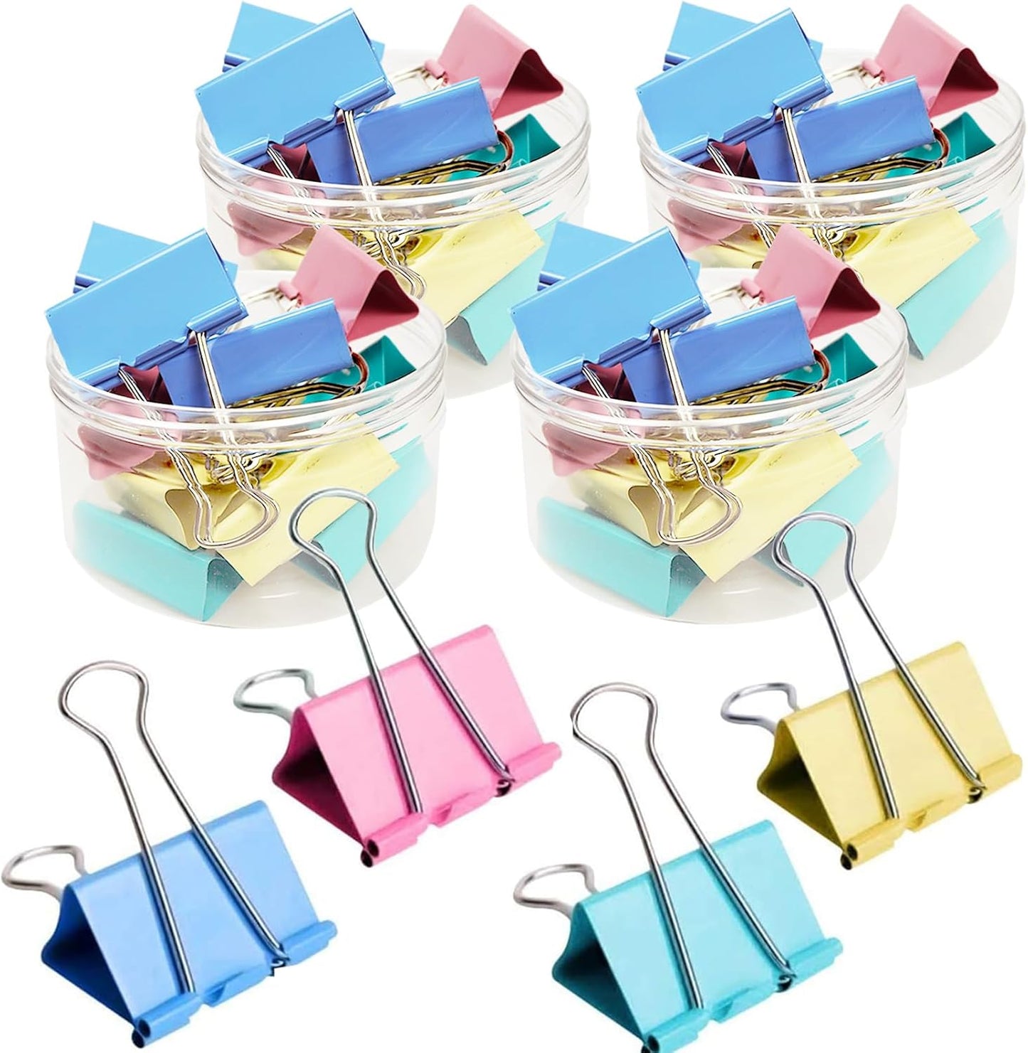 Extra Large Binder Clips 2 Inch (48 Pack), Colored Big Paper Clamps with Box Giant Binder Clips for Office and Home Supplies