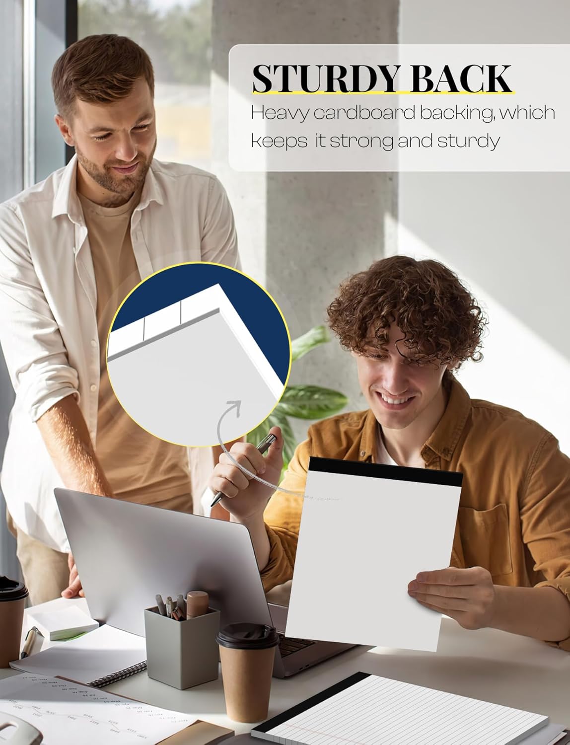 Note Pads 8.5 x 11 Inch, 10 Pack, Legal Pads 8.5 x 11, 30 Sheets Each, Wide/Legal Ruled, White Lined Legal Pads, Micro Perforated, Premium Thick Paper, Paper Pads Lined Writing Pads for School Office