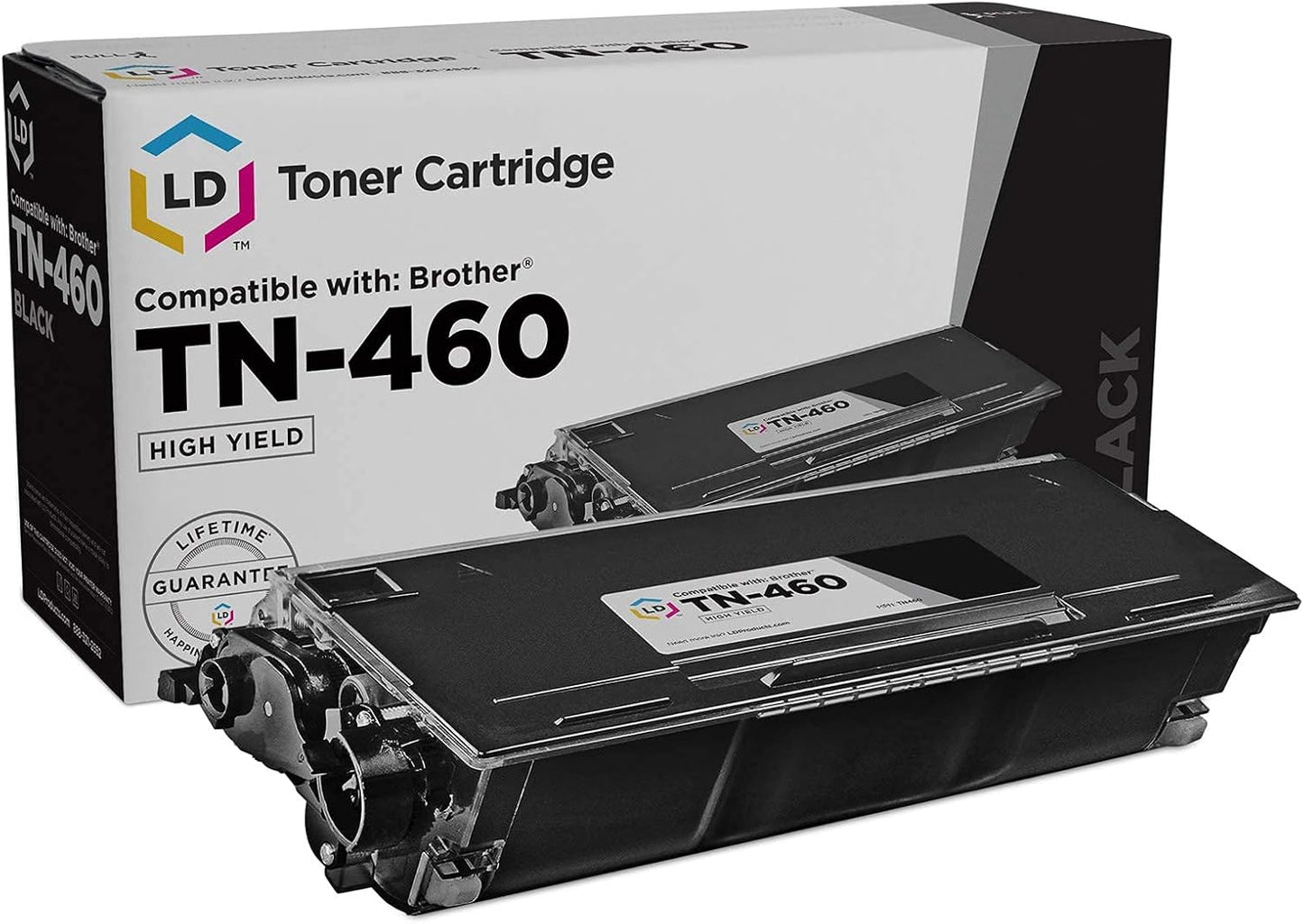 LD Compatible Toner Cartridge Replacement for Brother TN460 High Yield (Black)