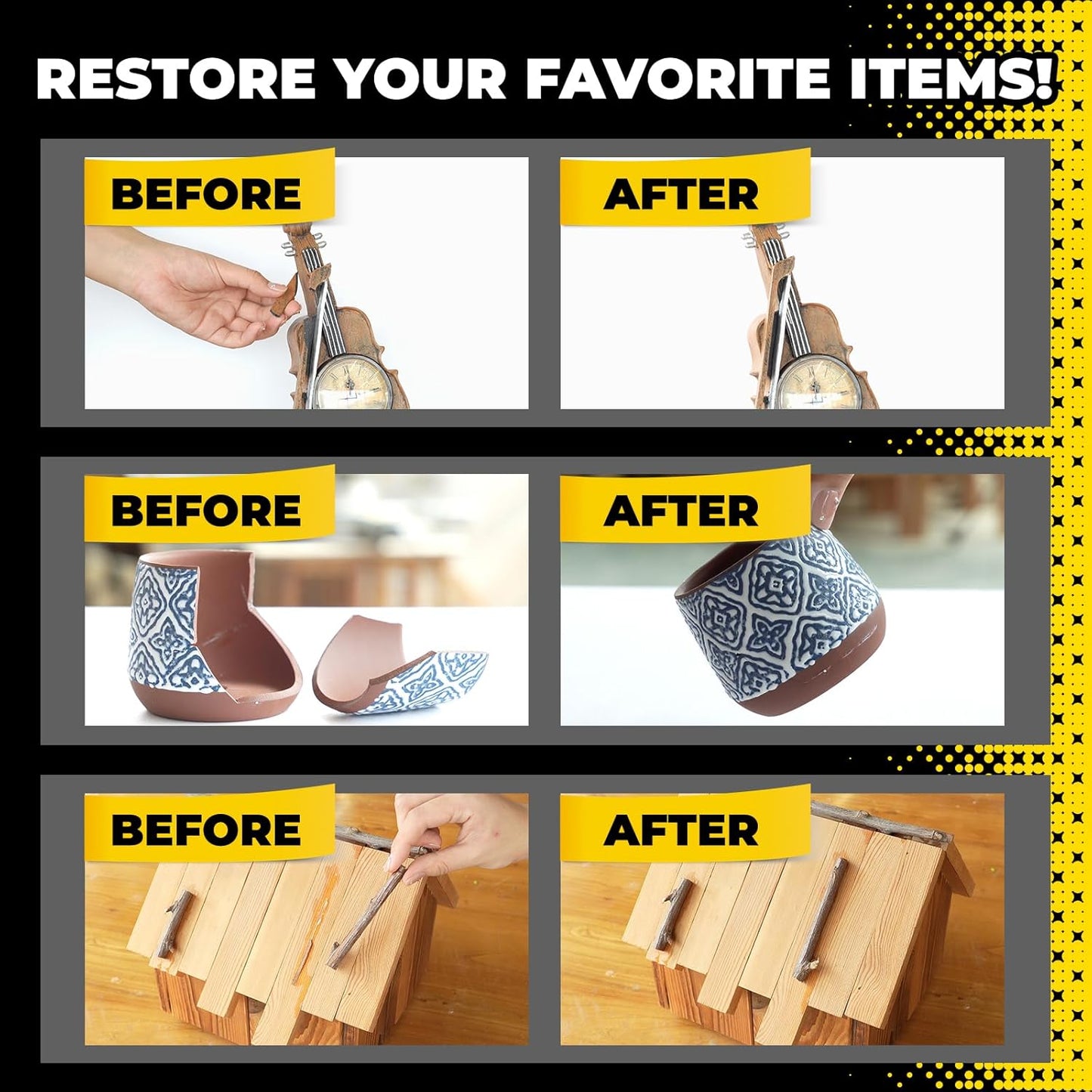 Super Glue Gel Clear, 24×3g All Purpose Strong Bond Single Use Heavy Duty CA Glue, Instant Cyanoacrylate Adhesive Multipack for Plastic Ceramic Glass Jewelry Metal Fletching Wood Porcelain Aquarium