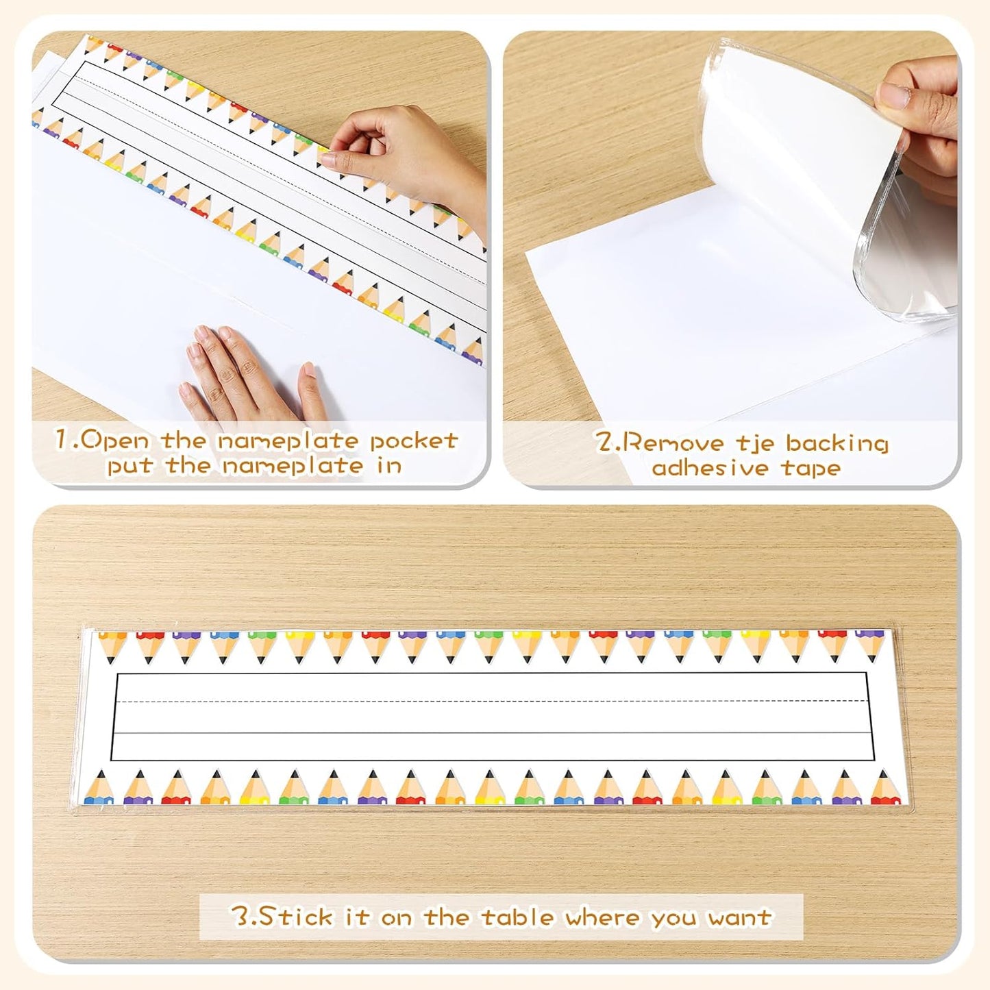 Jeyiour 50 Pcs Label Holders Adhesive Nameplate Pockets Storage Bin Labels Index Card Holder Shelf Plastic Peel Stick for Classroom Supermarket Bookshelf Library Student Box Drawer (4.3 x 18.5 Inch)