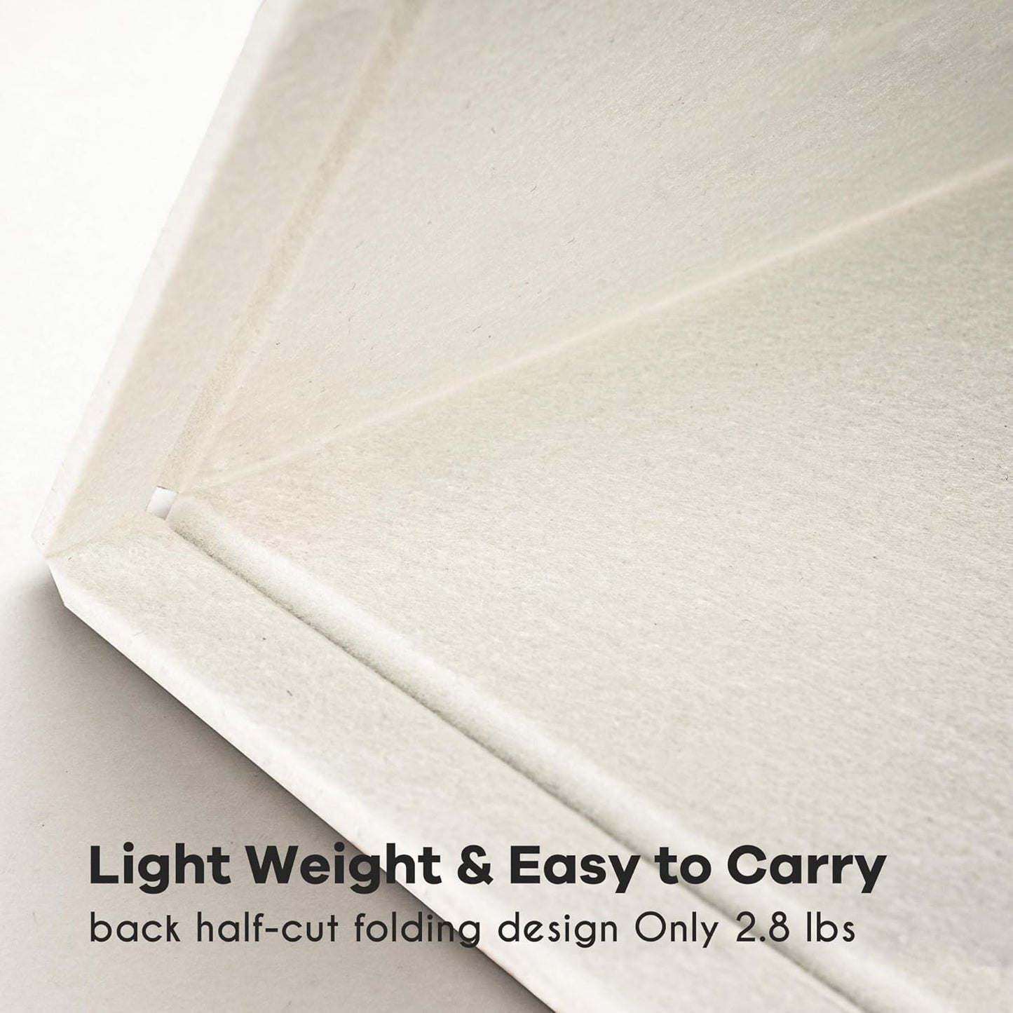 Large Bulletin Board - 48 x 36 Inches, Decorative Felt Pin Board for Wall - 4' x 3' Foldable Photo Display Board with Self-Adhesive Tape, Includes 20 Push Pins - White