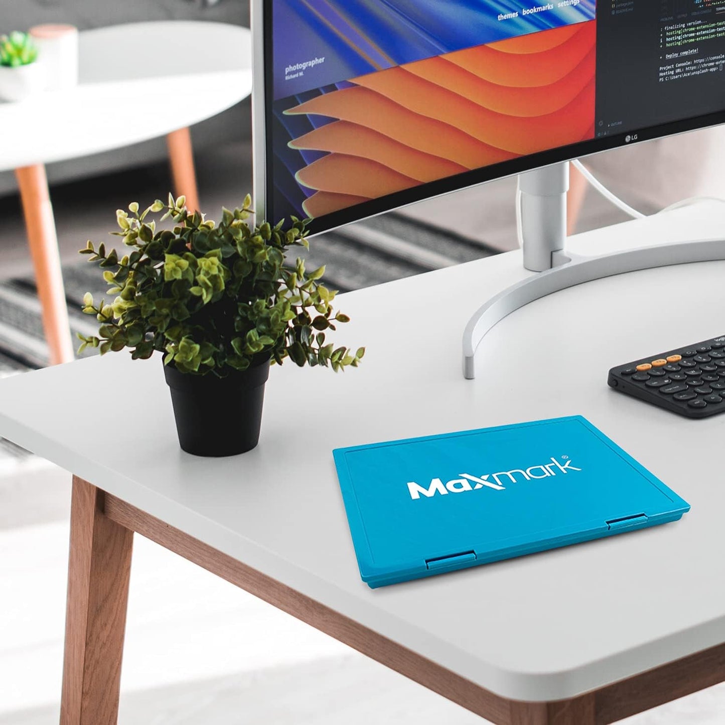 MaxMark Extra Large Red Ink Stamp Pad - 8.25" x 11.5" - Industrial Felt Pad - Red Color