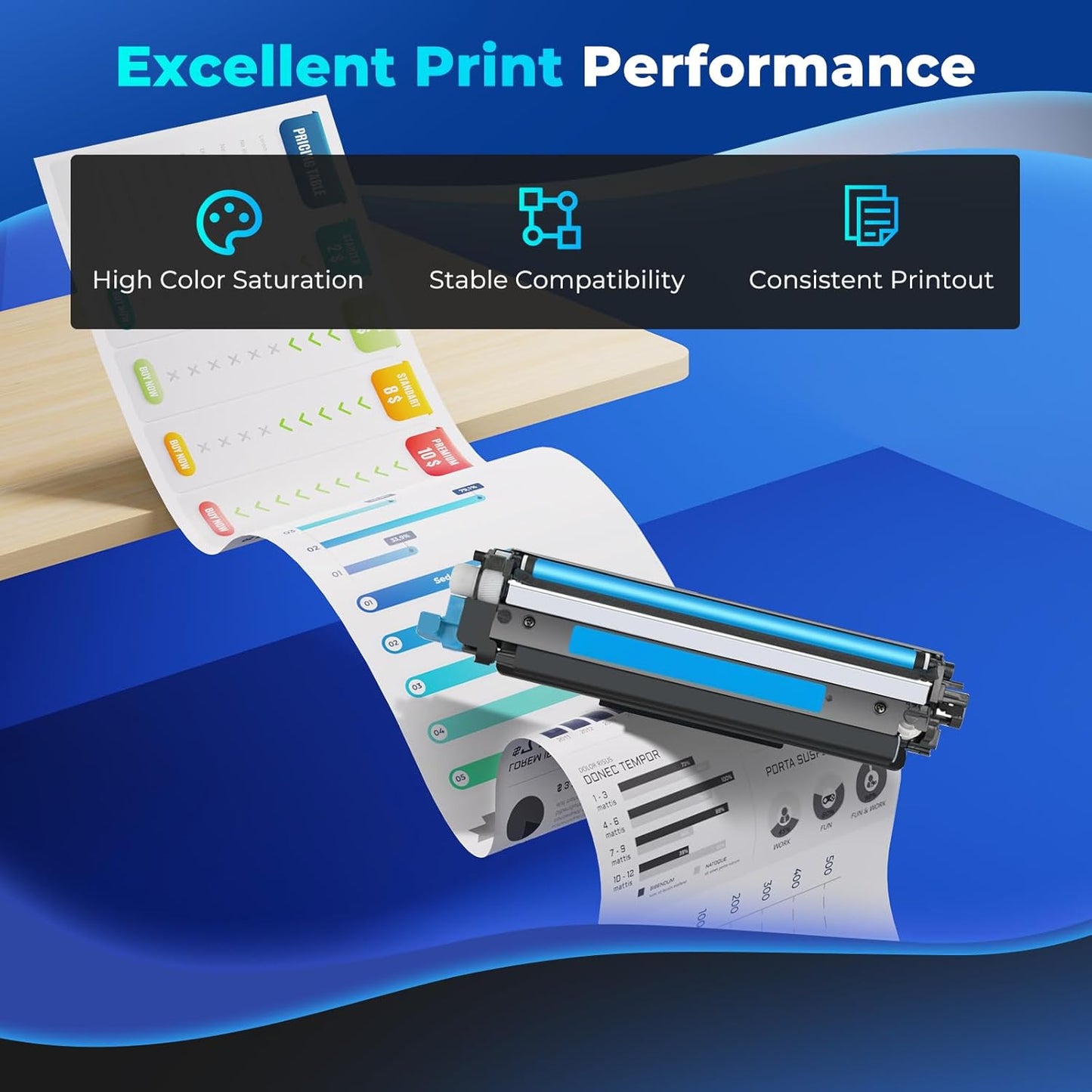 202X Toner Cartridges 4Pack Color Laser jet Pro MFP M281FDW M254DW M281CDW Compatible for HP 202X Toner Cartridges Combo Pack Compatible for Color Laser jet Pro MFP M281FDW M281CDW M281FDN M254DW M254