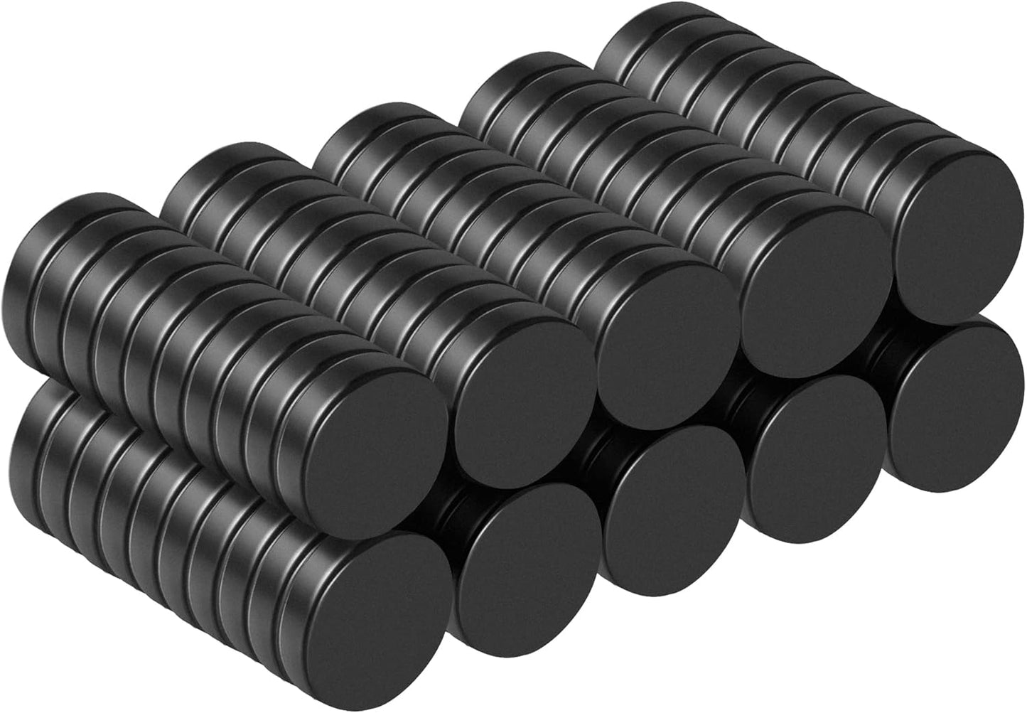 SMARTAKE 100 Pcs Refrigerator Magnets, Small Round Fridge Magnets, Multi-Use Premium Neodymium Office Magnets for Fridge, Whiteboard, Billboard in Home, Kitchen, Office and School (Black)