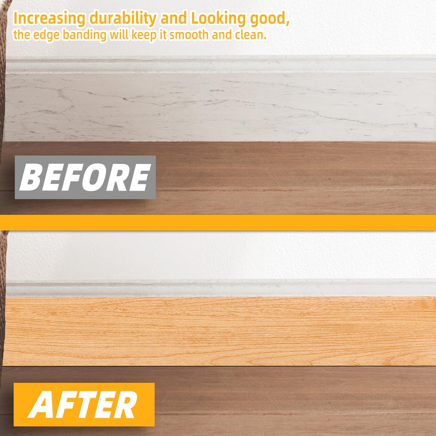 GSCIT Club Wood Grain Repair Tape, 2.4 inch X 25ft Self Adhesive Maple Grain Repair Patch for Tables, Chairs, Baseboards, Doors, Windows, Floors, Handicraft DIY.