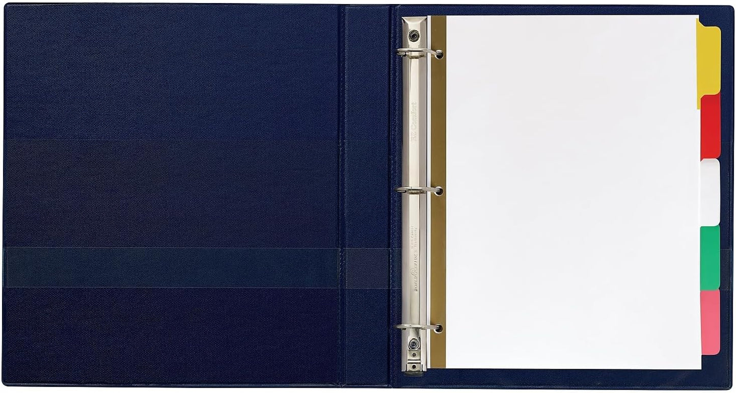 Avery Big Tab Write & Erase Dividers for 3 Ring Binders, 5-Tab Sets, Multicolor Divider Tabs, Great for Organizing Projects, Reports, Finances, and More (48-Pack of 23076)