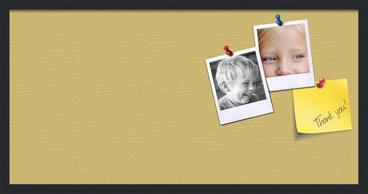 PinPix 36x18 Inch Cork Bulletin Board. This Decorative Framed Pin Board Comes with Honey Pastel Design and a Satin Black Frame. Ideal for Home Office Decor or Message Board (PinPix-1810)