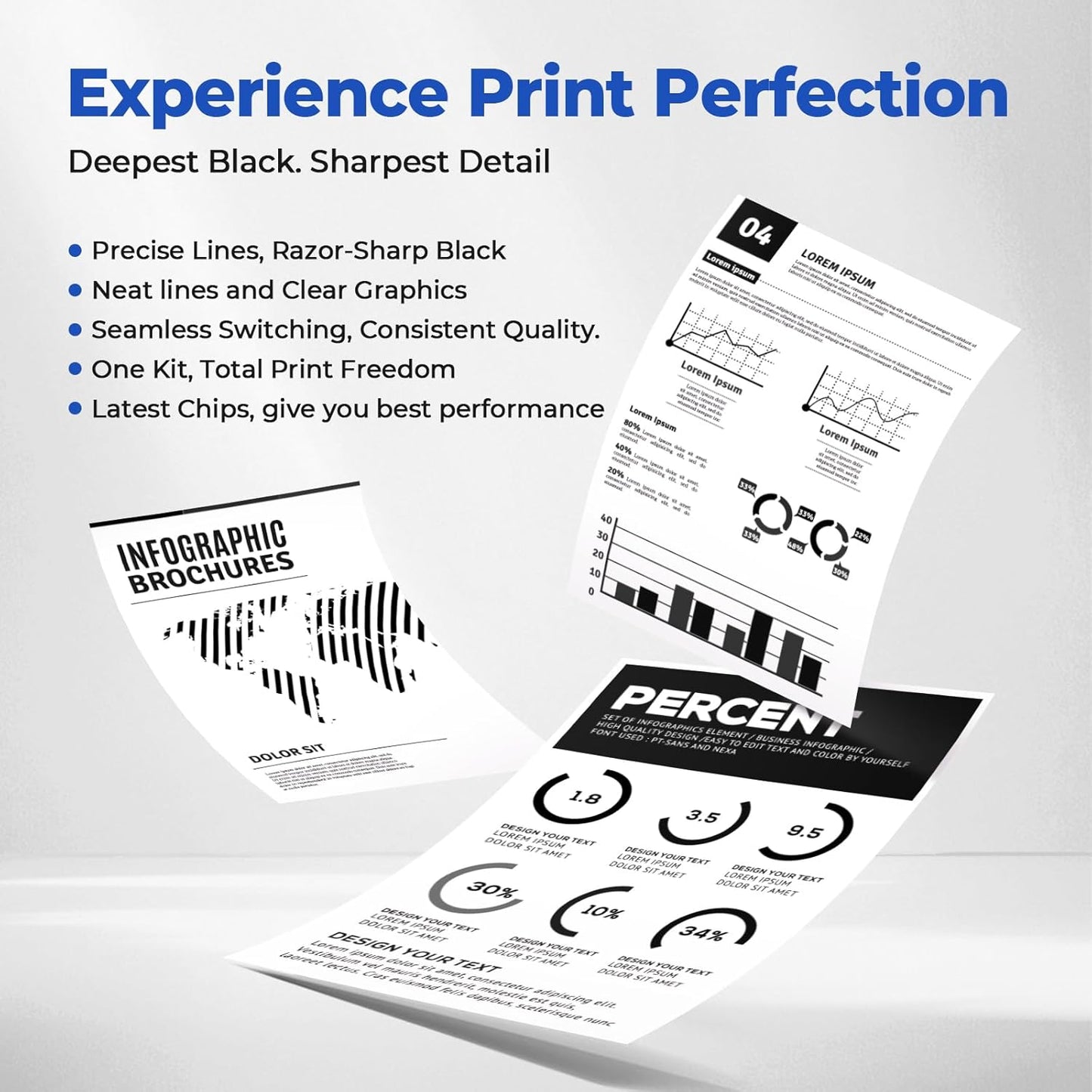 148X W1480X Toner Cartridges High Yield 2-Black (with Chip) Compatible Replacement for HP 148X W1480X 148A W1480A Toner Cartridge Work for Laser Jet Pro 4001dw 4001dn 4001n MFP 4101fdw 4101fdn Printer