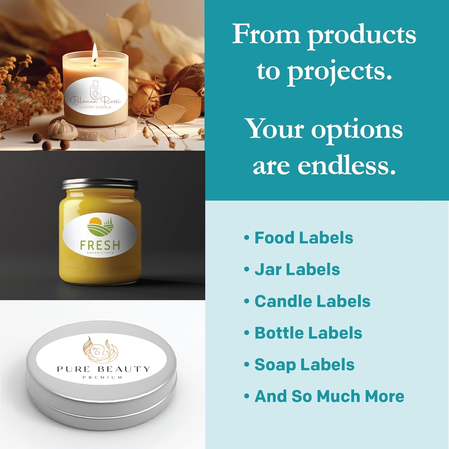 Premium Label Supply White Sticker Oval Labels – 2.5" x 1.5" Oval – Laser/Inkjet Compatible – (18 per Sheet), 1000 Sheets – 18,000 Total Adhesive Labels