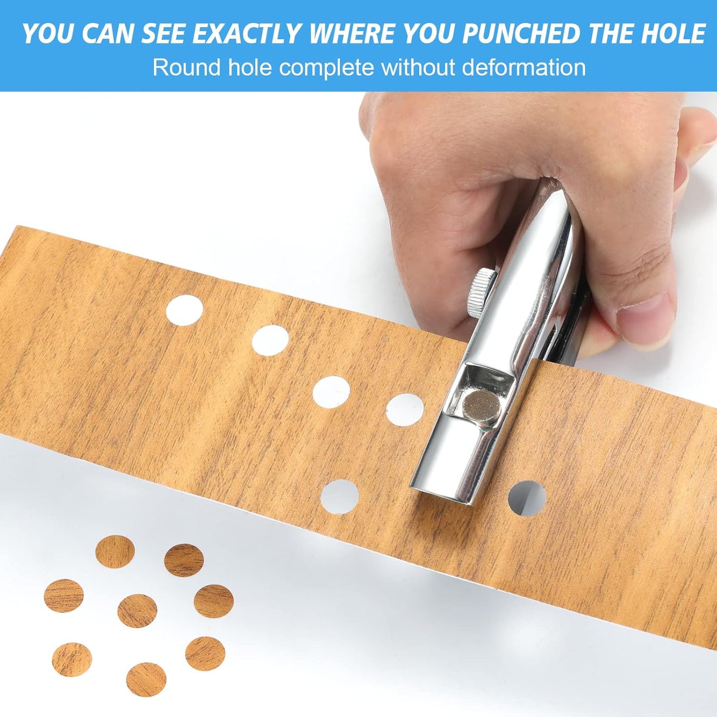 5MM Single Hole Punch - Heavy Duty Paper Puncher for Tags, Cards, Plastic, Cardboard - Portable Hand Held