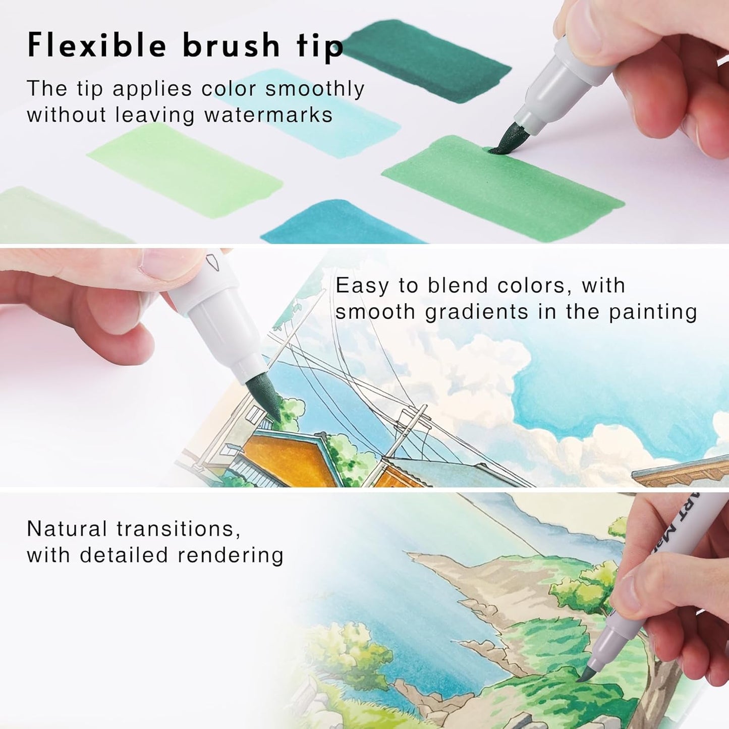 80 Colors Alcohol Markers Set - Double Tip Art Markers Alcohol Based Marker Brush&Chisel Nib Blender Art Pens Permanent Sketch Marker for Kids Adults Coloring and Artist Illustration