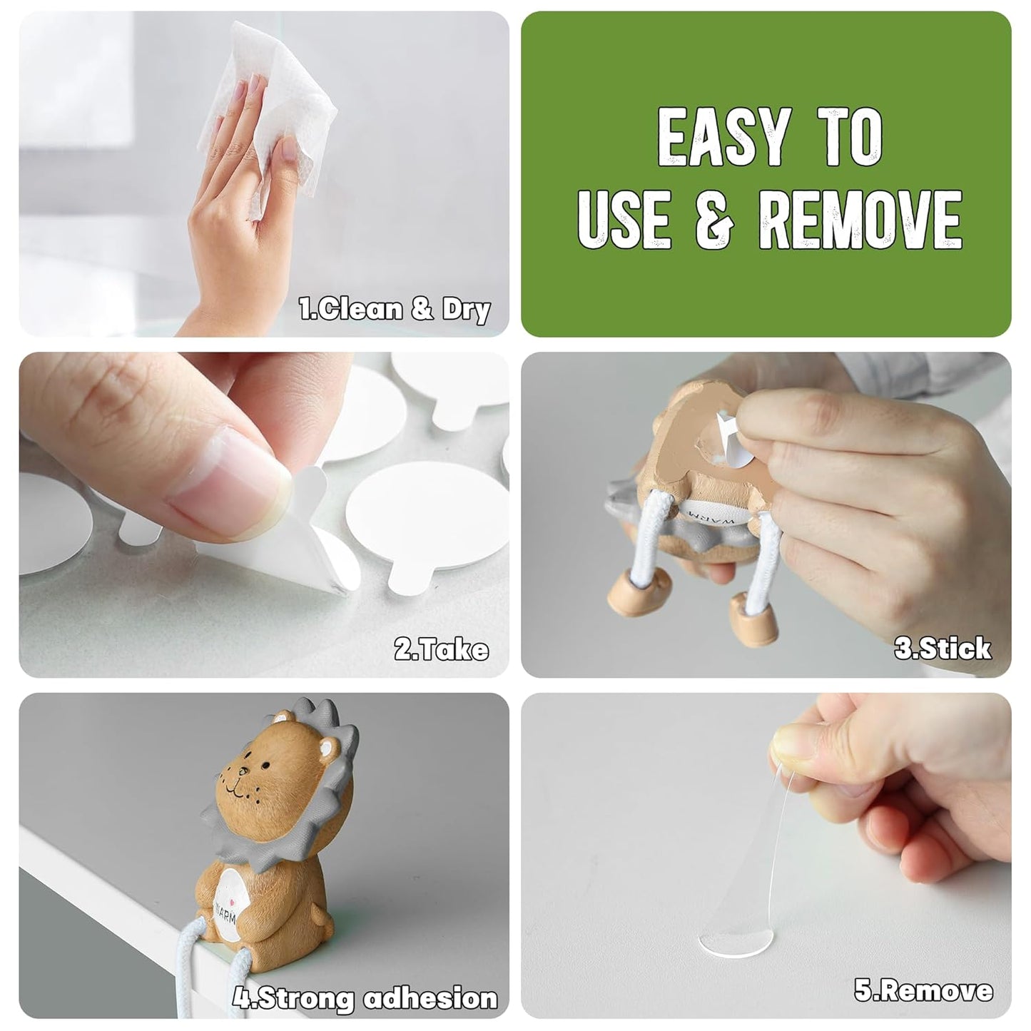 105Pcs Double Sided Adhesive Dots, 0.79" Clear Removable Sticky Adhesive Mounting Putty, Waterproof No Residue Dots Adhesive Putty for Poster Picture Festival Decoration Museum