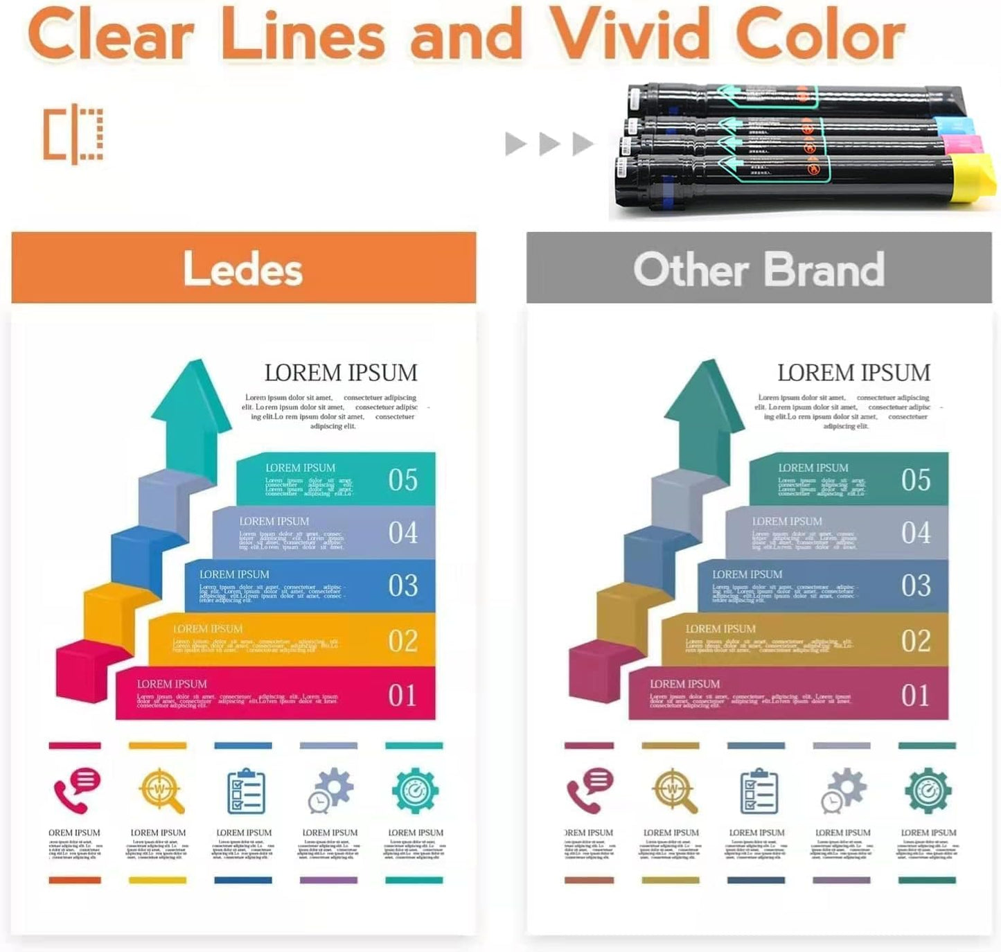 LEDES C8030 Toner Cartridge Replacement for Xerox Altalink C8030 C8035 C8045 C8055 C8070 006R01697 006R01698 006R01699 006R01700, 26,000 Extra High Capacity Toner Cartridge (4 Packs, BCMY)
