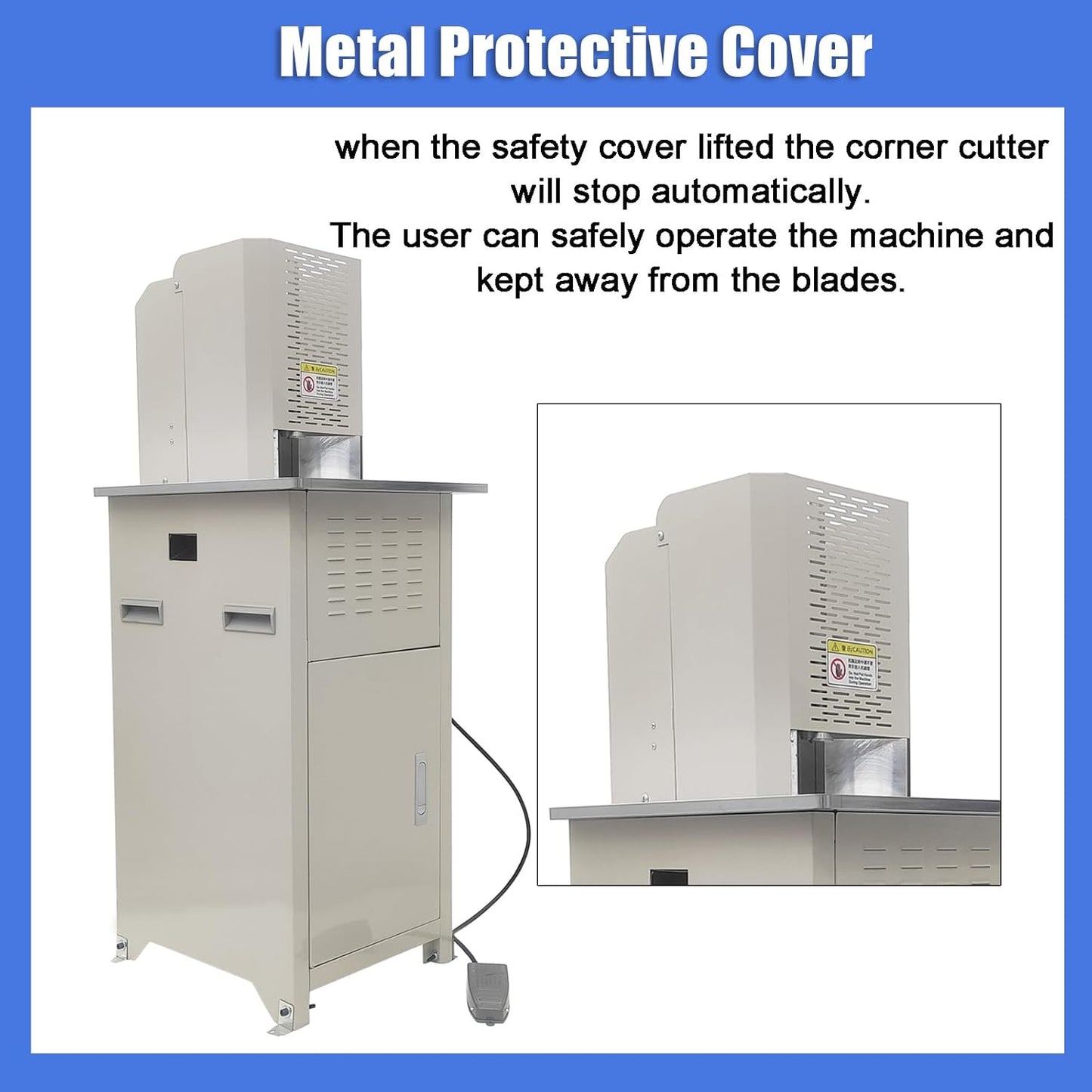 Heavy Duty Electric Round Corner Cutter, 110V Metal Fillet Paper Cutter with R8 R10 R12 R16 R21 Blades, Paper & Card Rounding Machine, Max 2.15in Punching Height for Cards, Books, Documents