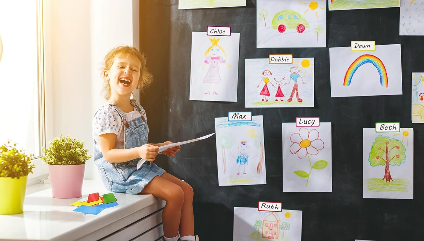 Dry Erase Magnetic Labels: 80PCS, 3x1.2”, Magnetic Name Tags Plates for School Classroom & Office, Reusable Name Magnets for Whiteboards, Lockers, Iron Shelf & Fridge