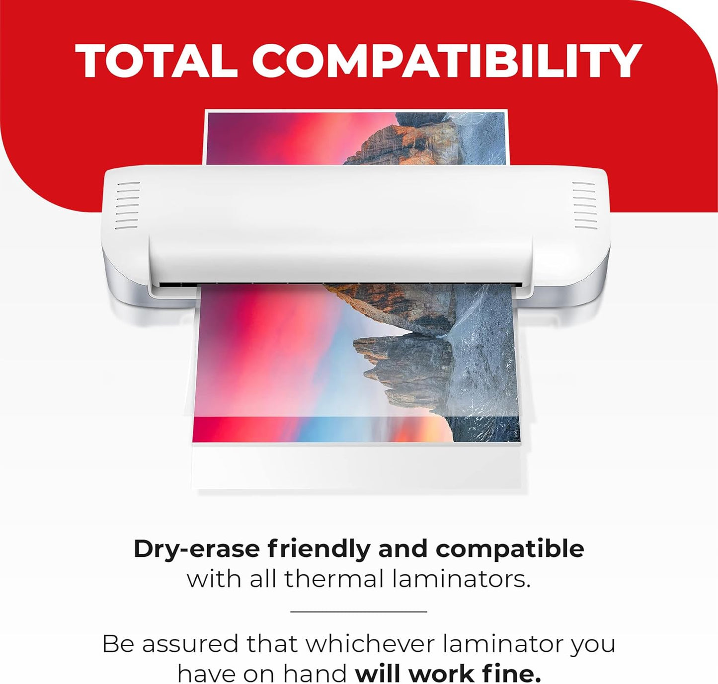 3MIL Thermal Laminating Sheets (100 Count) 11.5x17.5 inch, Dry-Erase Friendly Laminating Pouches, Compatible with Laminator, Crystal Clear Laminated Finish