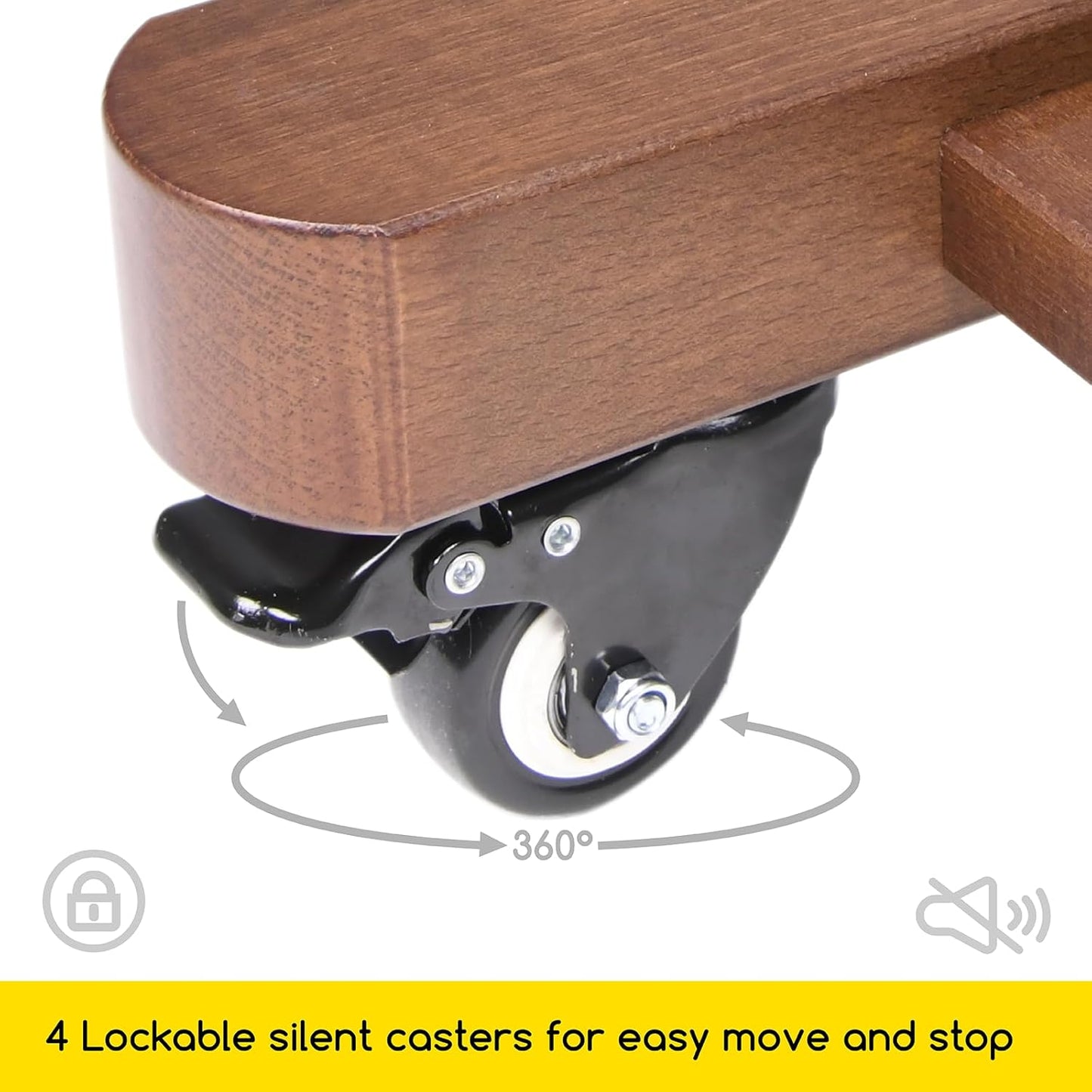 MEEDEN Extra Large H-Frame Studio Easel - Solid Beech Wooden Artist Professional Heavy-Duty Easel, Painting Art Easel Stand with 4 Premium Locking Silent Caster Wheels, Hold Max 82", Walnut