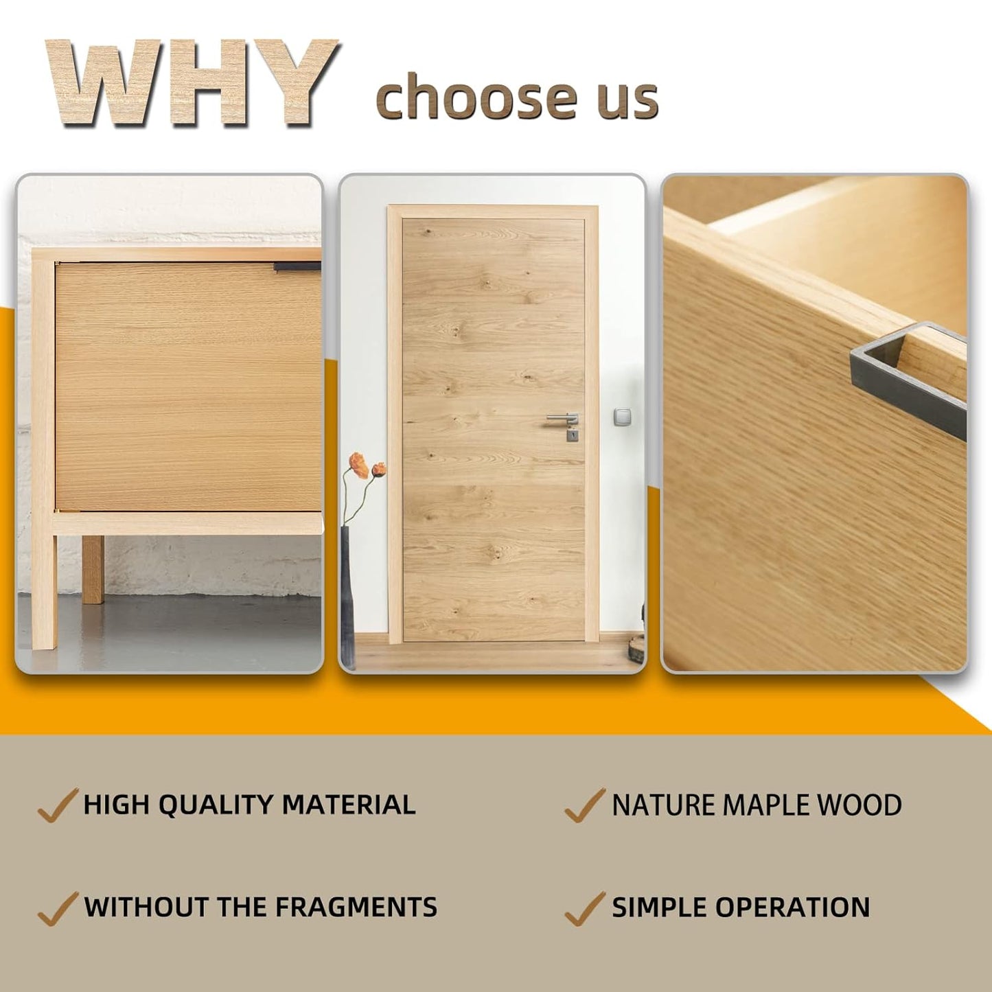 GSCIT Club Maple Edge Banding, 1 inch x 250ft roll of Veneer Plywood Edge Banding Preglued Flexible, Wood Tape Banding for Cabinet Repair