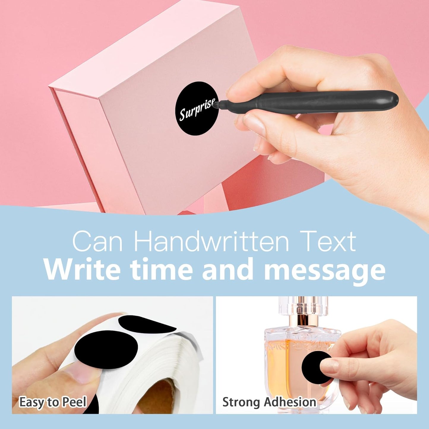 1 Inch Round Color Coding Labels, 1000 PCS Per Roll Black Color Coded Dot Stickers, Round Color Dot Labels for Organizing, Filing, and Storage