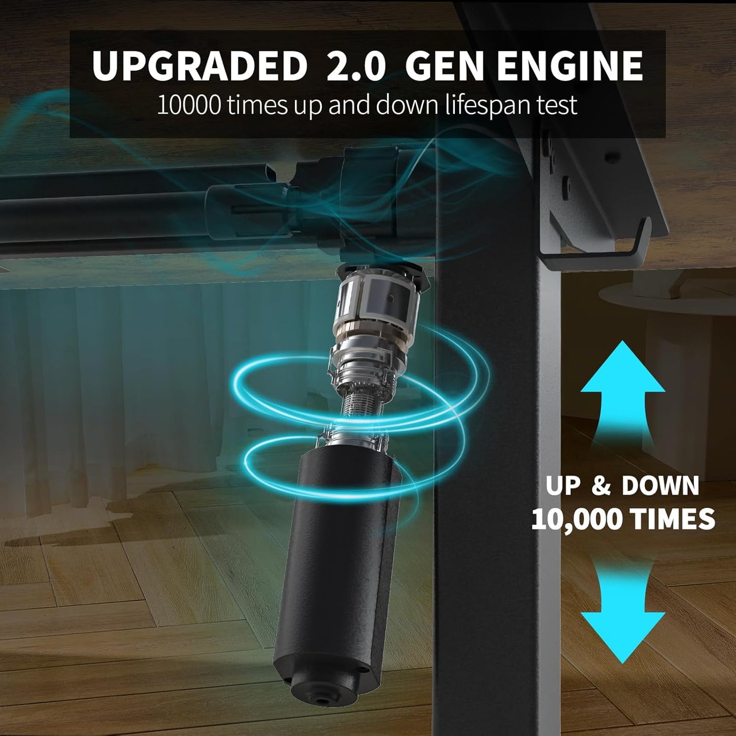 48 x 30 Inch Electric Standing Desk with 2 Drawers, Adjustable Height Widened Stand Up Desk with Storage, Sit to Stand Ergonomic Workstation for Home Office, Rustic Brown