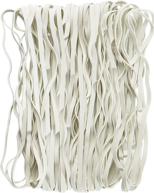 AMUU Rubber Bands 12inch Large 35 Pieces Rubber Bands Fits 8-33 Gallon Trash Cans File folders Elastic Bands for Office Supplies Home White rubber band Trash Cans