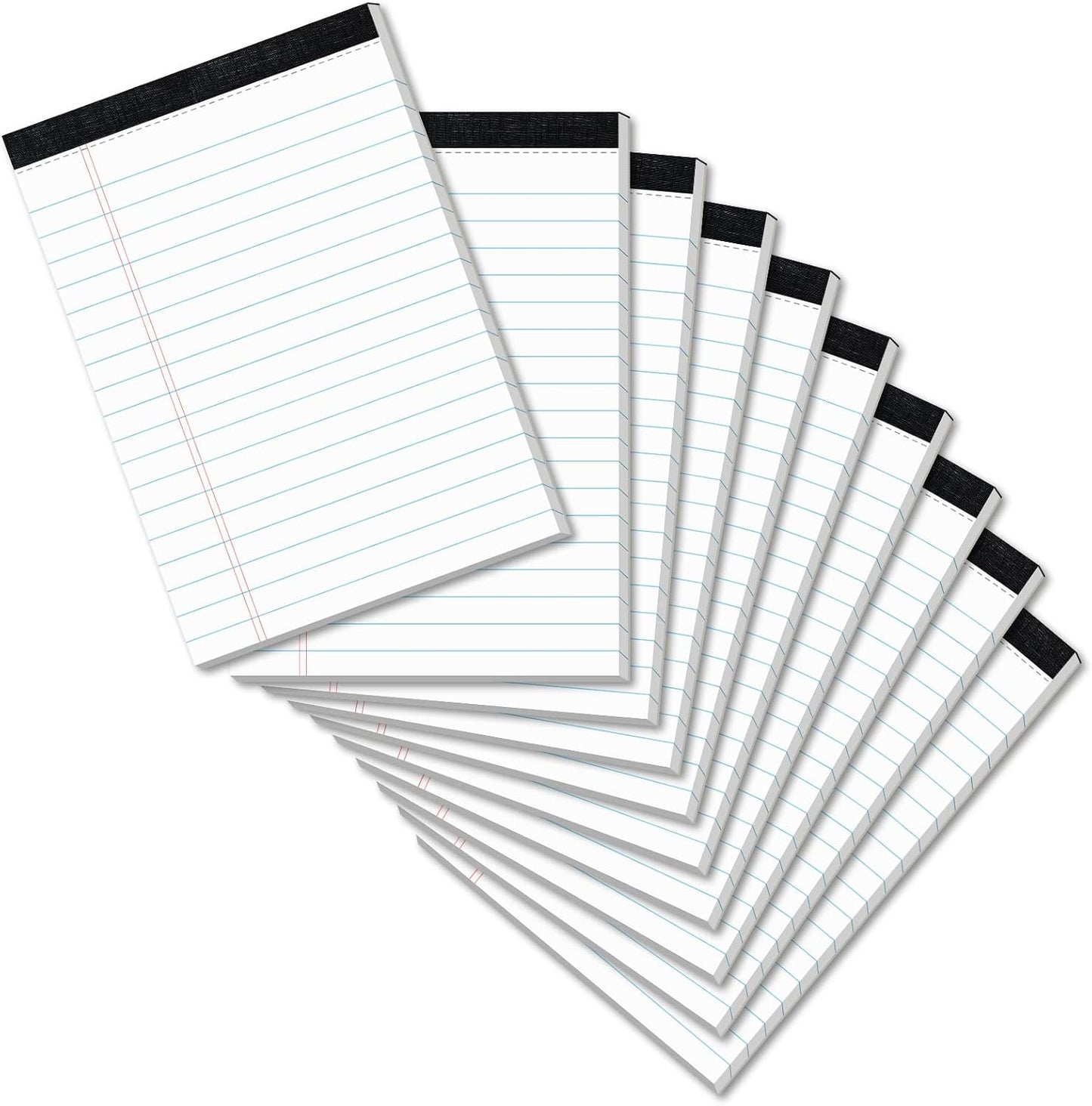 10 Pads Legal Pads 4x6 Inch Lined Ruled Perforated Writing Pad Small Notepads for Grocery List Shopping List To-Do List Narrow Rule Pad (30-Sheet/Pads) College Ruled Memo Pad Scratch Pad Lined Note