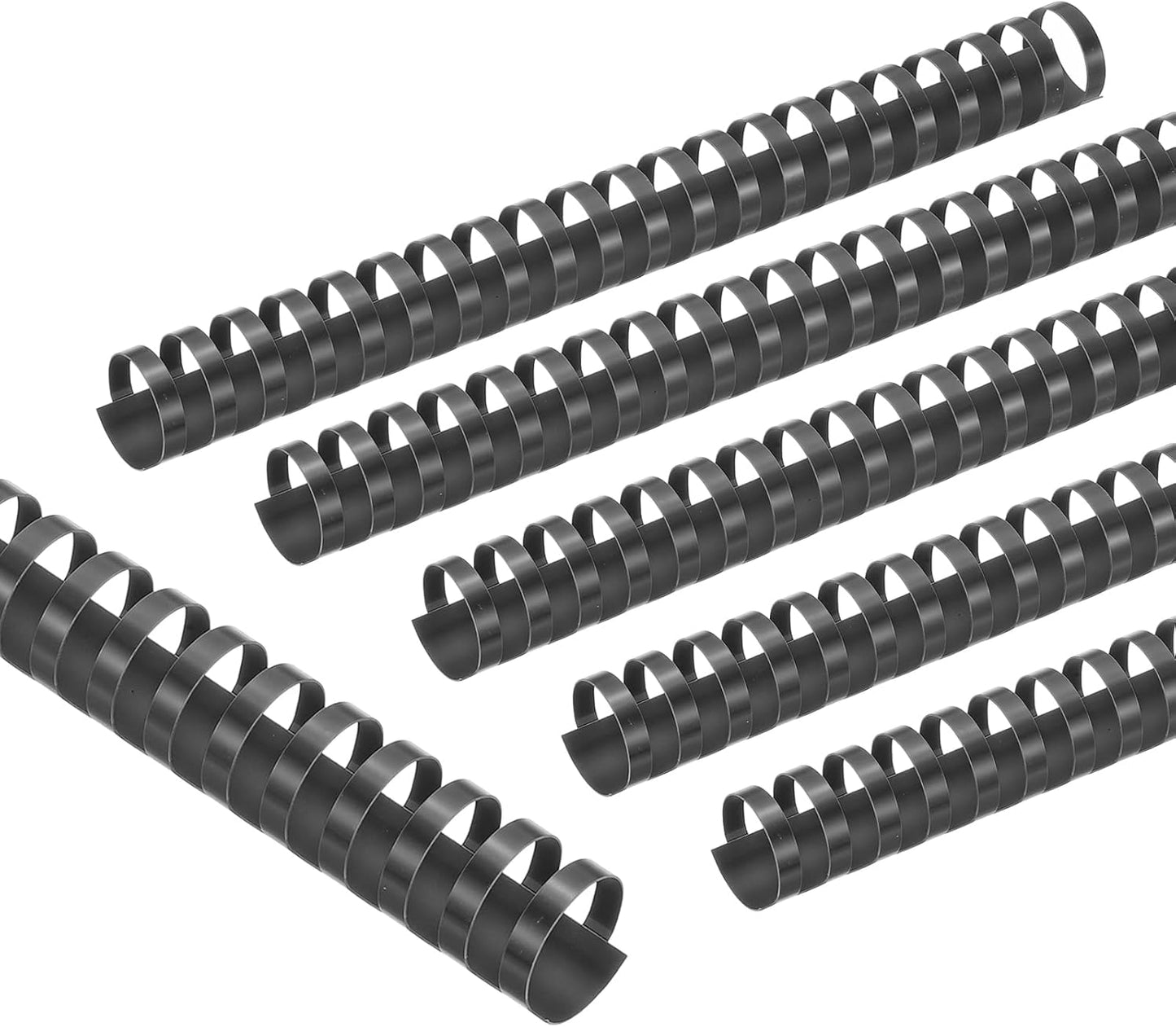 PATIKIL 28mm (1-1/8") Plastic Binding Combs, 50 Pcs 21 Rings Comb Binding Spines 240 Sheet Capacity Letter Size for Binding Paper Sheets Notebook Calendar Picture Album, Black