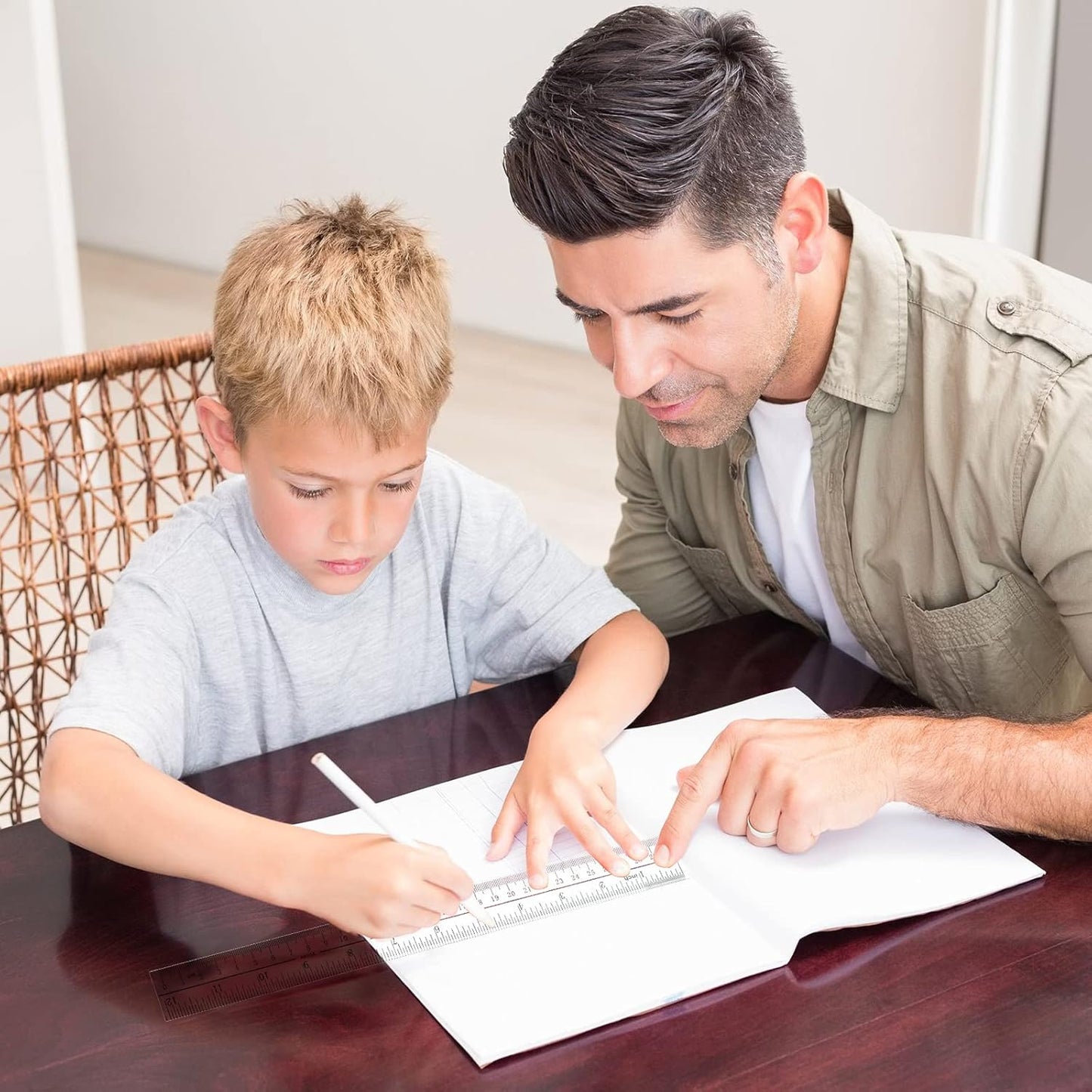 Ruler 12 inch, Clear Plastic inch Ruler, Apply to Rulers for Kids and Office Use Measuring Tools, Transparent Metric Straight with Inches Centimeters, Set Pack of 2, Ruler 12 inch-14