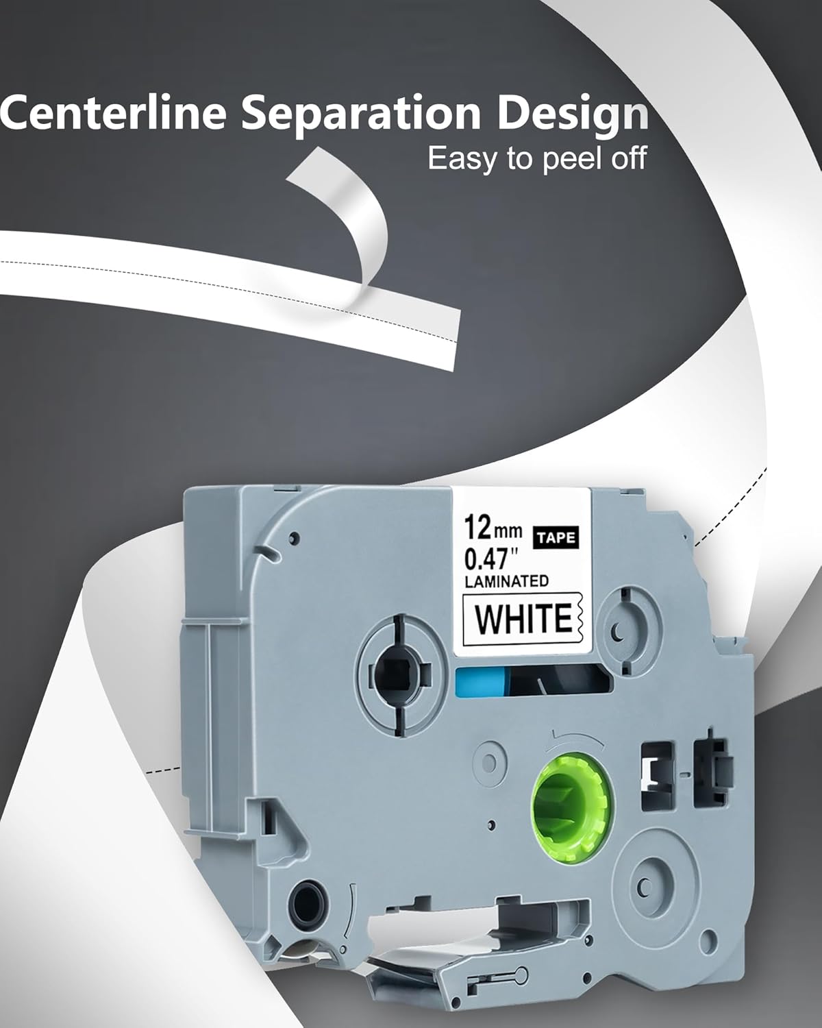 Replacement for Brother Label Maker Tape, P-Touch Label Tape, Tz 231 Tape 12mm 0.47 Laminated Black on White, Compatible with Brother PT-D210 H110 D220 D400 D410 D600, 8-Pack