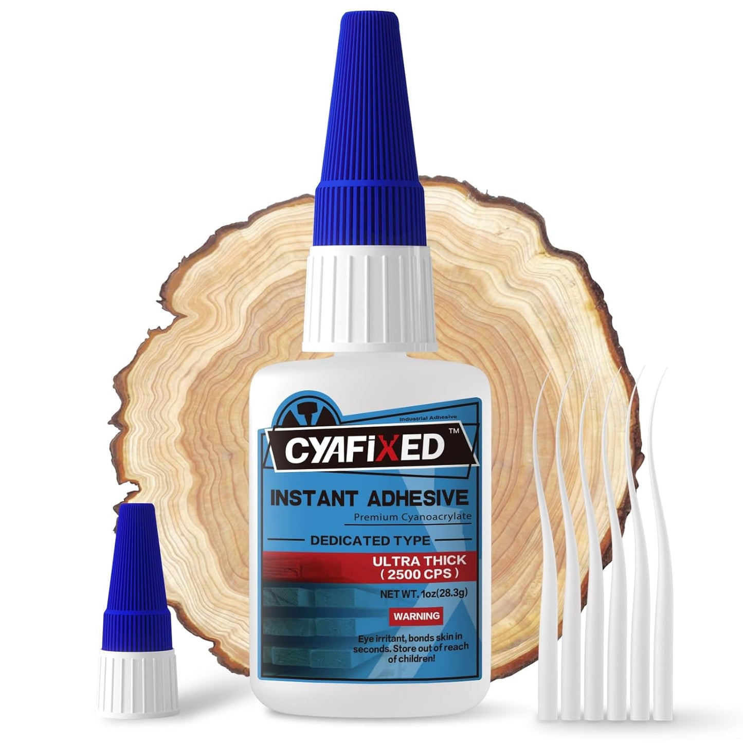 Professional Grade Cyanoacrylate Super Glue, Ultra Thick Viscosity CA Glue for Woodworking, 1 oz. (28.3 Grams) - Instant Adhesive for Woodworking, Gap Filling, Heavy Duty Wood Bonding