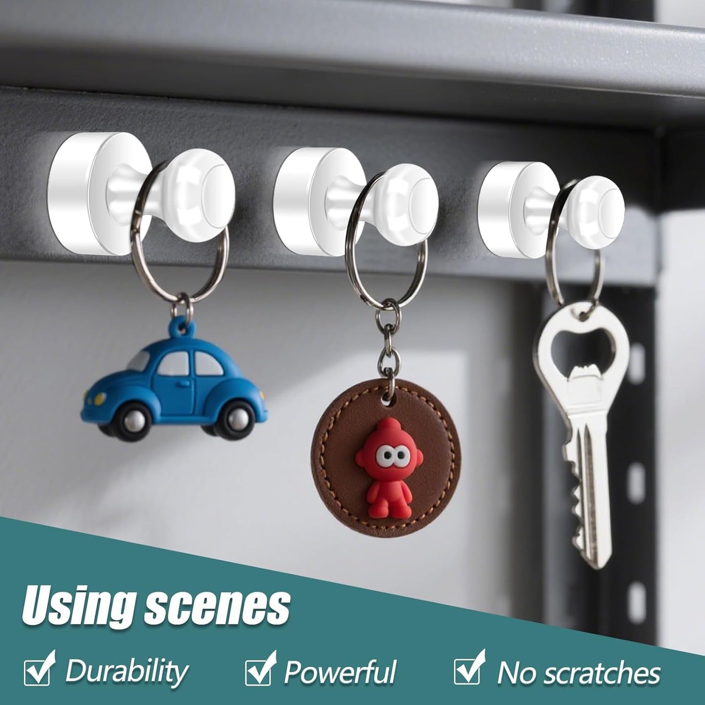 22 Pack Fridge Magnets Strong for Whiteboard, Push Pin Magnet, Refrigerator Magnet Small Strong Rare Earth Magnets for Office, Classroom, Kitchen, Home, White