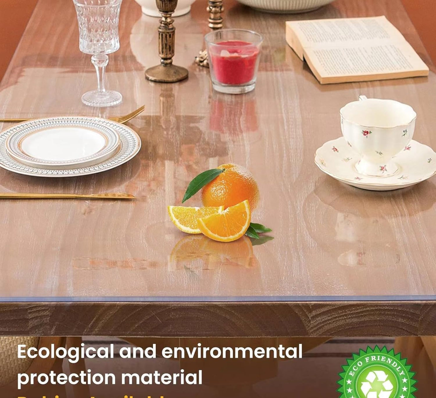 Clear Table Cover Protector 40 x 84 Inch, 2mm Thick Table Protector for Dining Room Table, Clear Plastic Table Cover, Pad Mat for Kitchen, Writing Desk Pad for Desktop