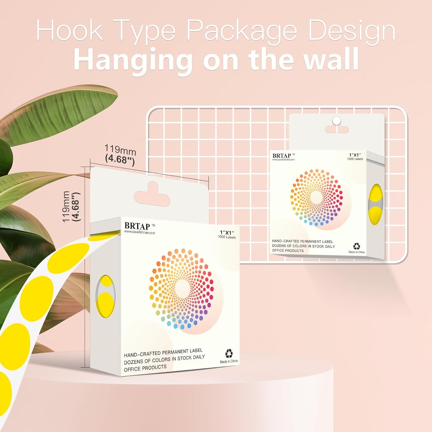 1 Inch Round Color Coding Labels, 1000 Dots Per Roll Yellow Color Coded Dot Stickers, Round Color Dot Labels for Organizing, Filing, and Storage