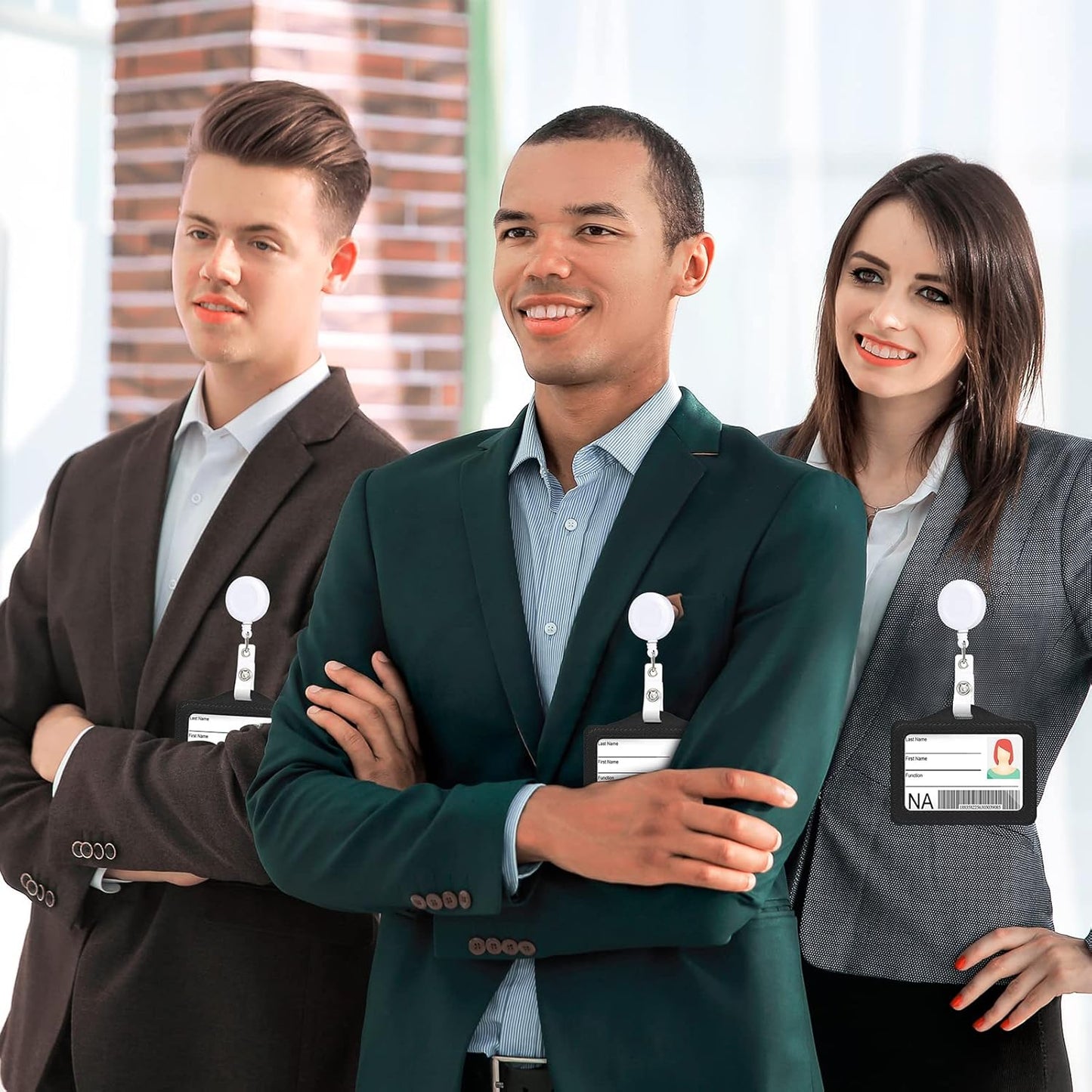 Zonon 100 Pieces Retractable Badge Reel Clips ID Card Holder Reel with Metal Belt Clip for Hanging Cards Key Chains, Name Badge Holders for Nurses Teachers Students(White)