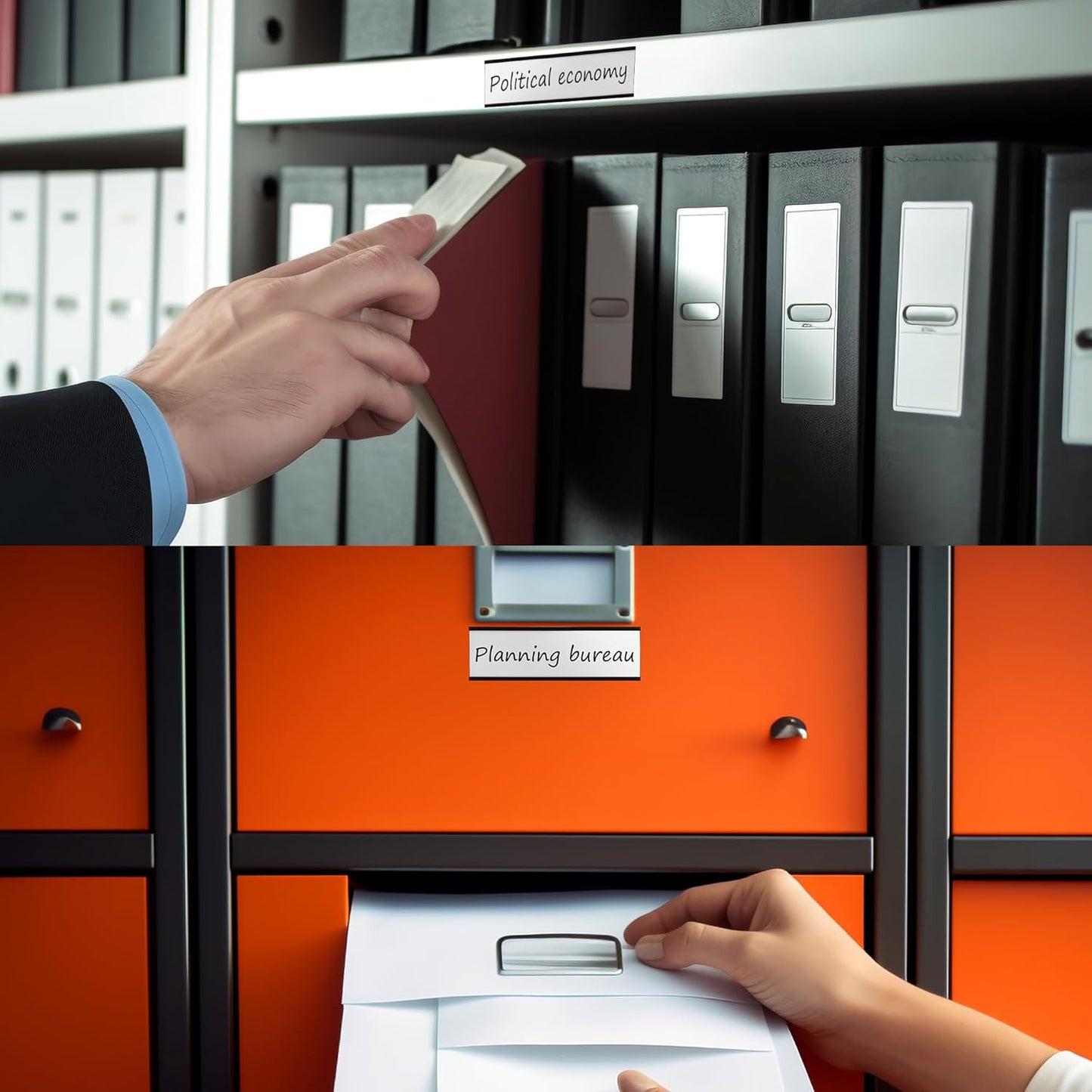 Realth Magnetic Label Holders 2'' x 4'' 70 Pack with Paper Inserts and Clear Plastic Protectors, Magnetic Label Strips Magnetic Data Card Holders File Cabinet Labels for Metal Racks and Shelves