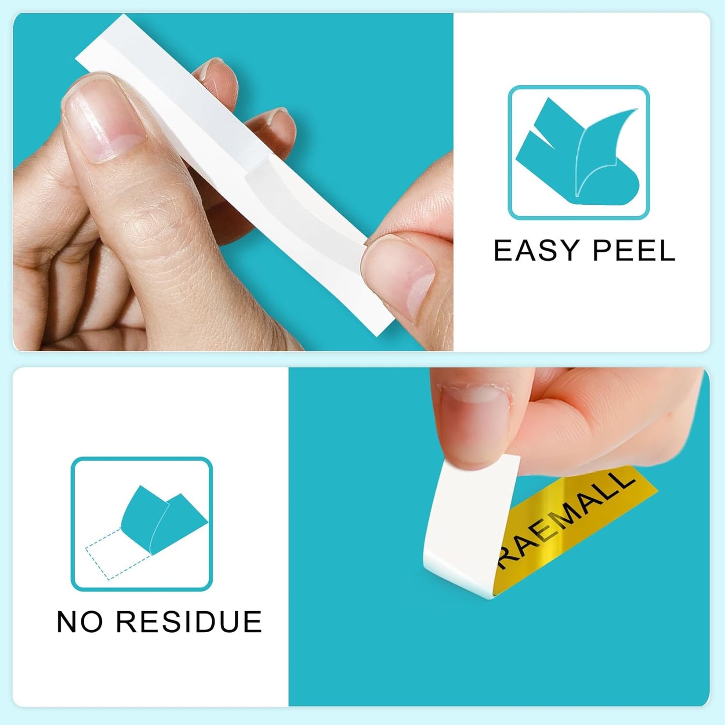 5-Pack Label Maker Tape 12mm 0.47 Inch Laminated White/Gold/Silver Muti-Color Replace for Brother TZe TZ Tape TZe-231 TZe-831 TZe-931 Compatible with Brother P-Touch PT- D210 D220 H110 D400AD