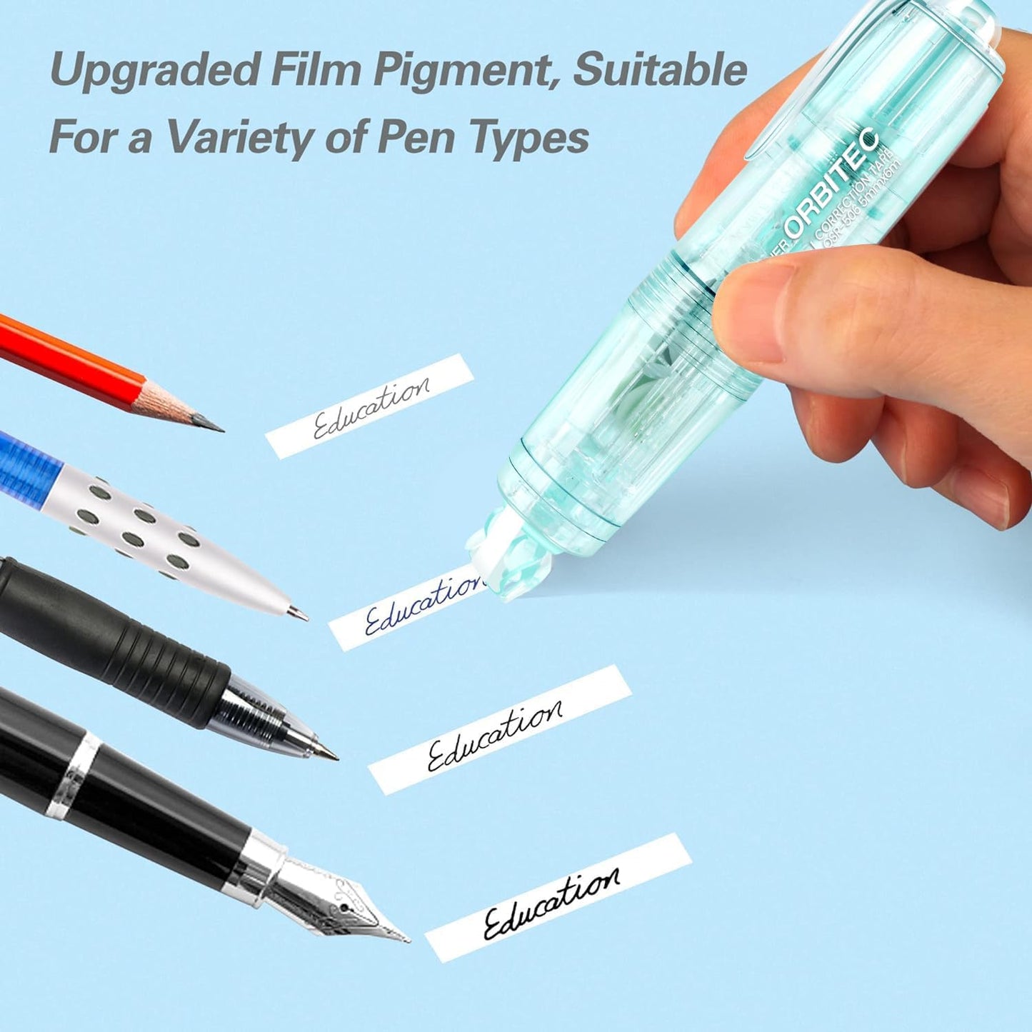 White Correction Tape,Refillable Retractable Quick Dry Aesthetic Cute Correction Tape Pen, with Easy to Use Mini Small Pen Shaped Applicator (refillable)